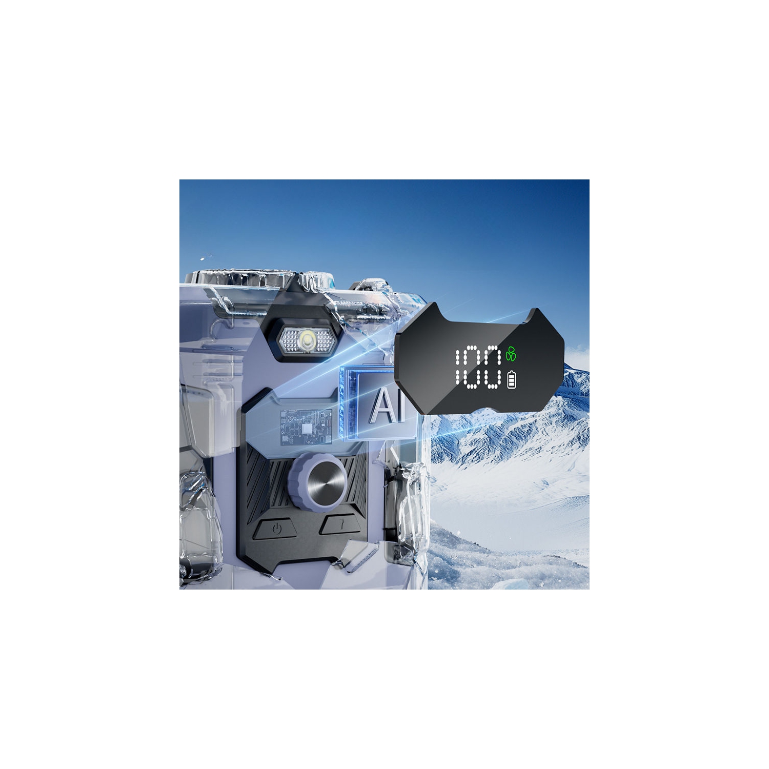 Wearable Cooler Fan, 8000mAh Waist Clip Portable Personal Body Fan - Powerful Upto 24H Cooling and Heatstroke Prevention