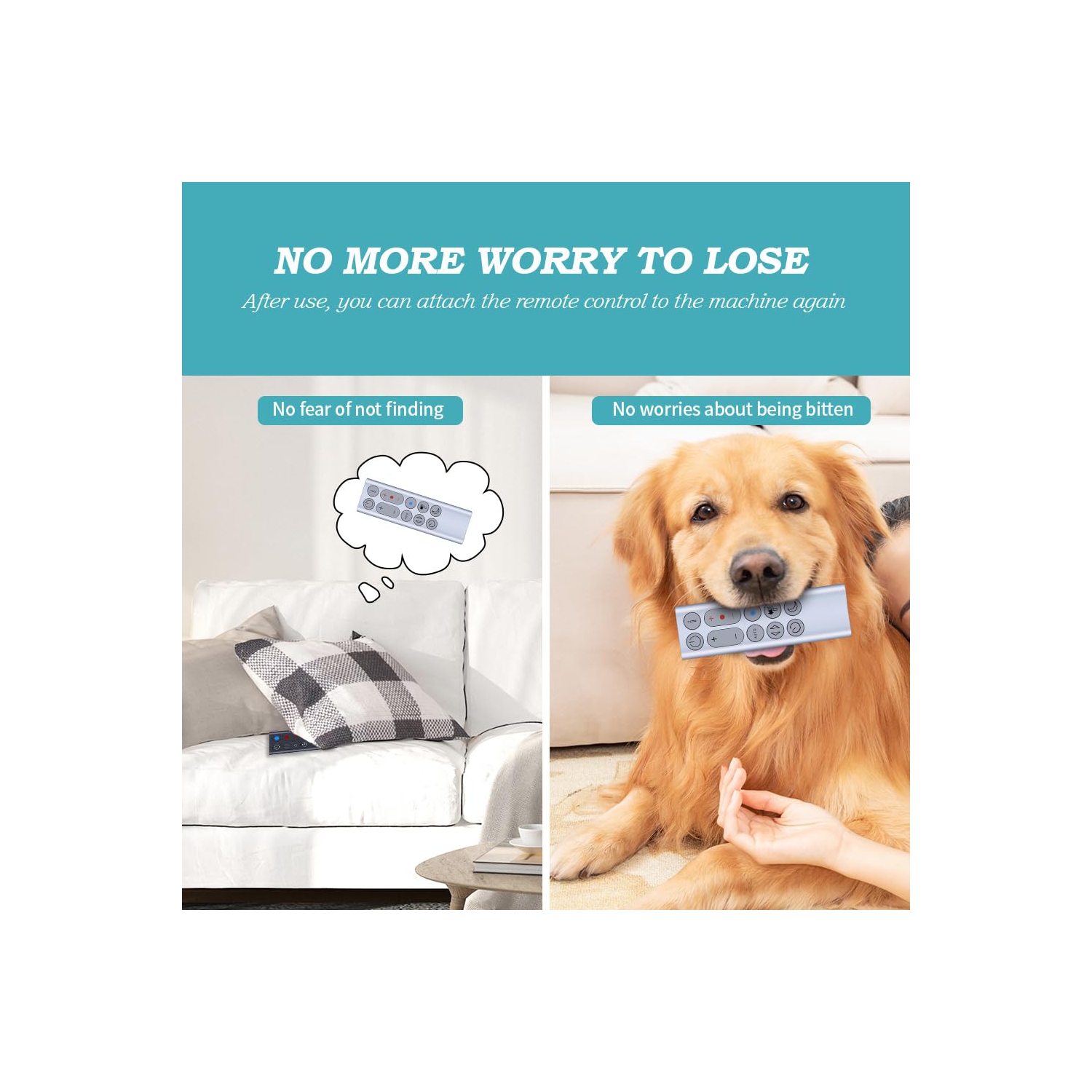 Replacement Remote Control for Dyson Hot + Cool Fan/Heater HP04 HP05 HP06 HP09 - Silver, Without Magnetic Function