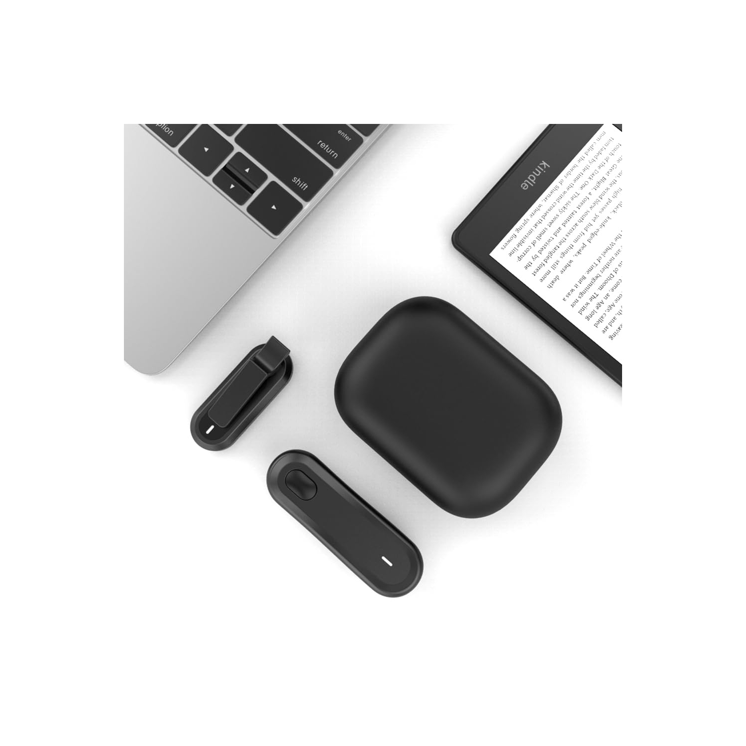 Bluetooth Kindle Page Turner Remote Control, TikTok Remote Control With Digital Display Charging Box for Kindle, iPad