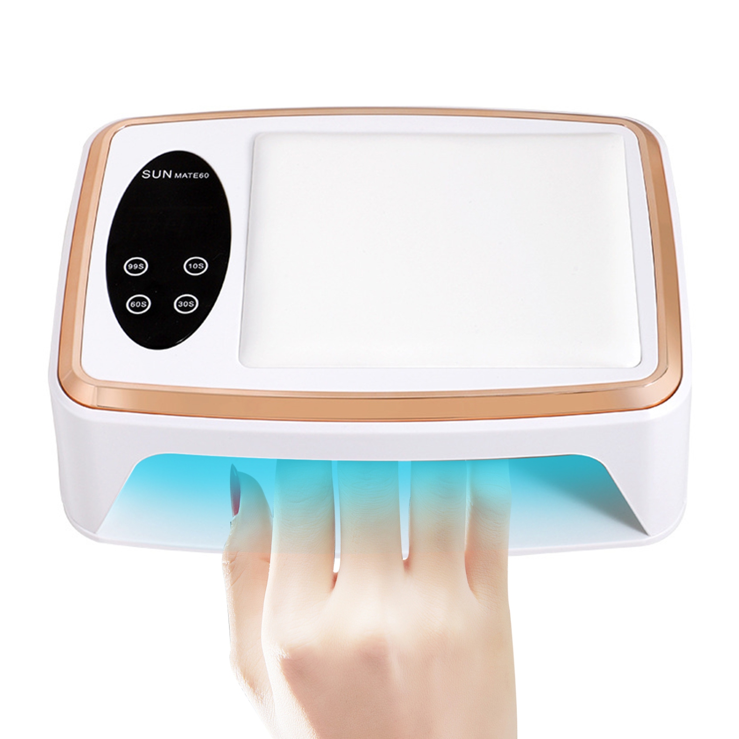 380&nbsp;W – Lampe à ongles haute puissance, machine de photothérapie à ongles double main avec oreiller à main, séchoir à ongles UV LED 90