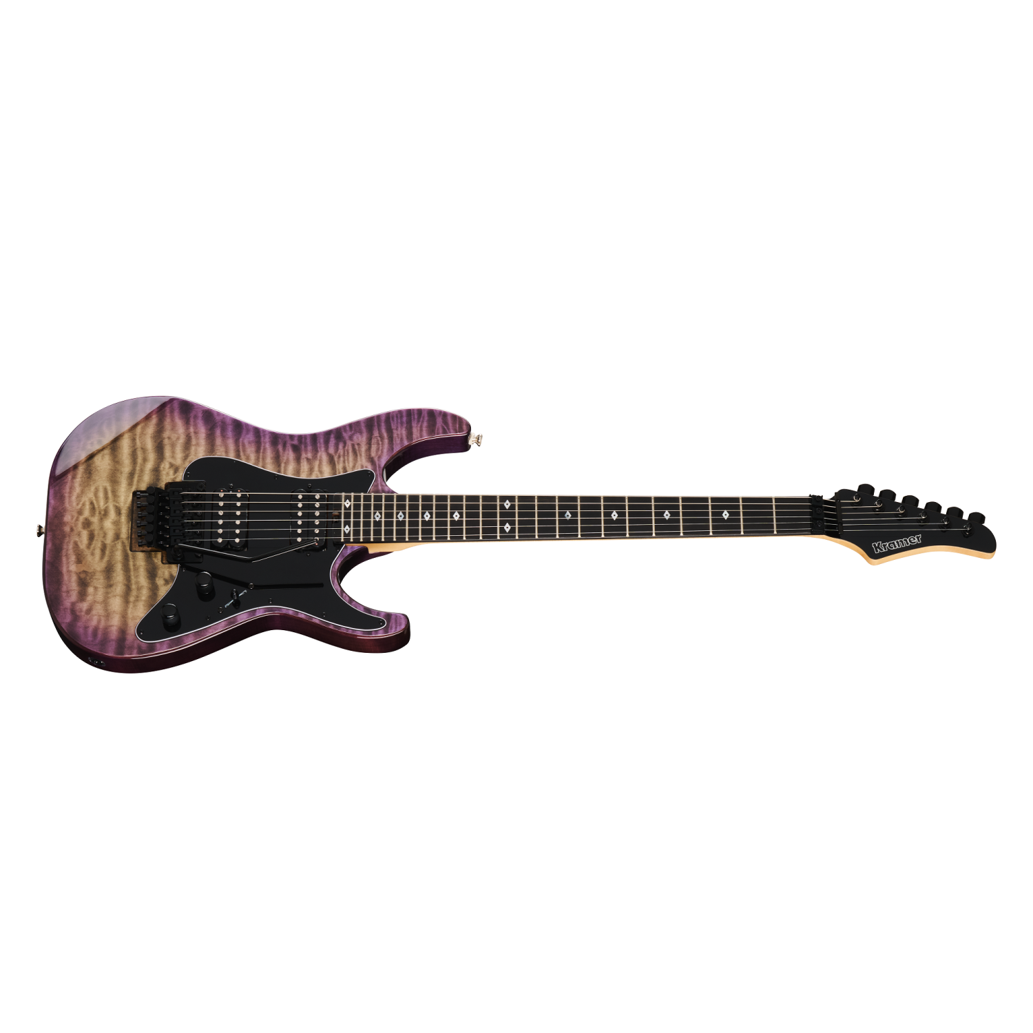 Guitare électrique Volante Quilt HHHFR de Kramer avec sac de transport - Ultraviolet Burst