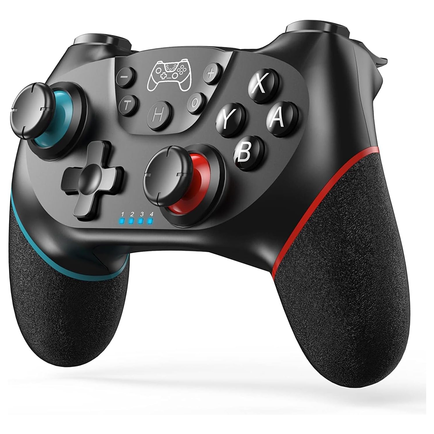 Diswoe Wireless Pro Controller for Switch/Switch Lite/Switch OLED, Bluetooth Gamepad with Hall Effect Joystick, Turbo Vibration, Ergonomic Non-Slip Design, Black