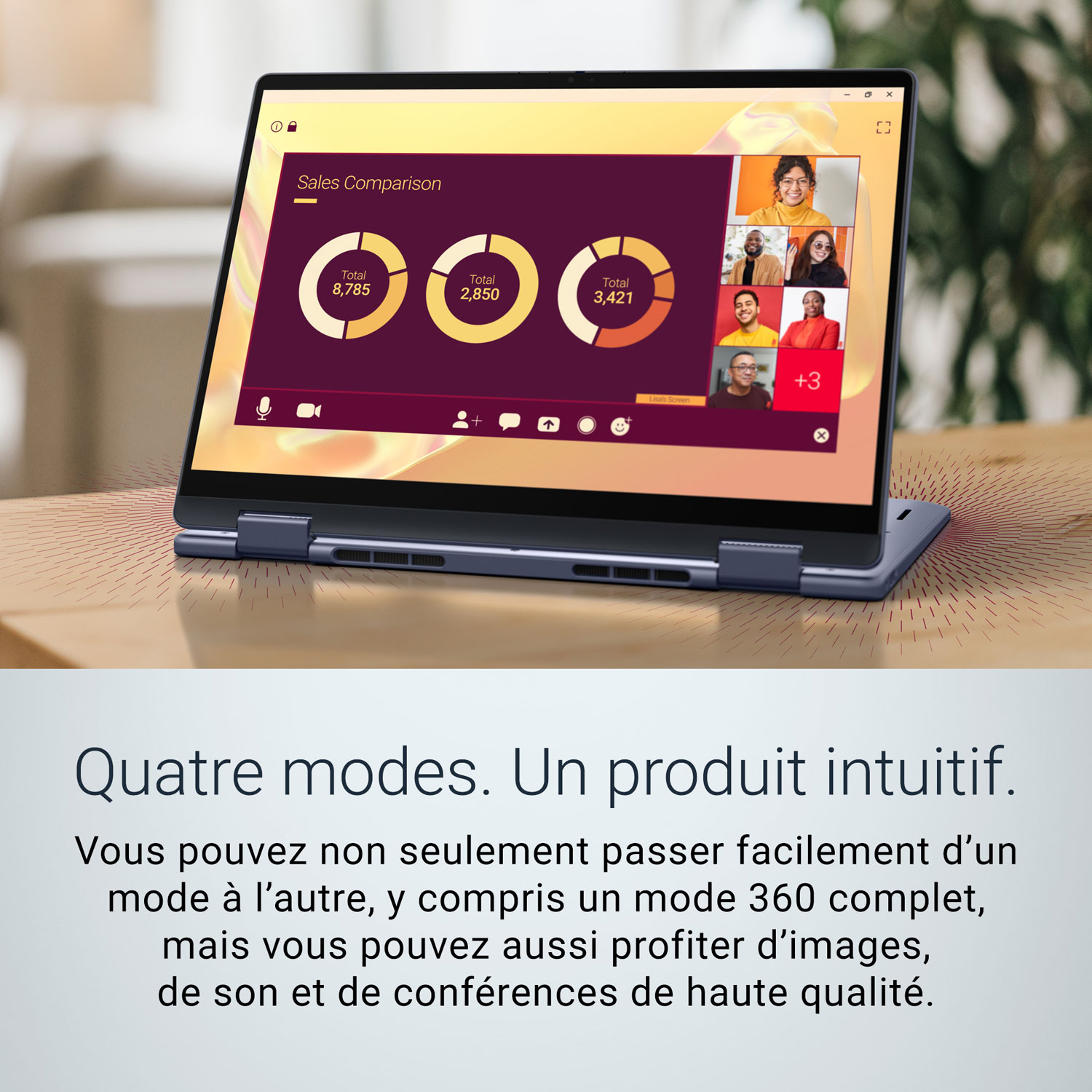 Portable Copilot+ PC à écran tactile 2-en-1 Plus de 14 po de Dell - Bleu minuit