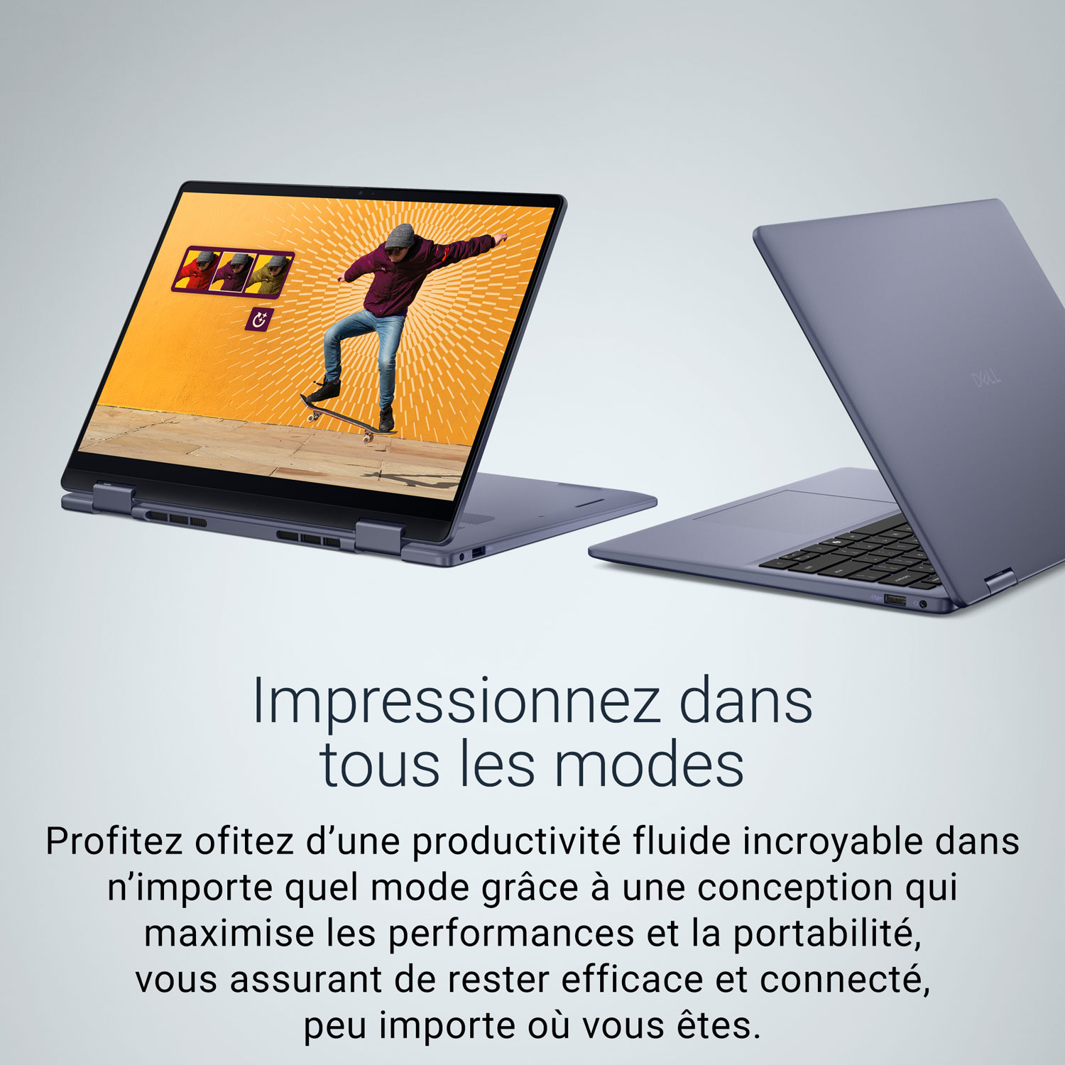 Portable Copilot+ PC à écran tactile 2-en-1 Plus de 14 po de Dell - Bleu minuit