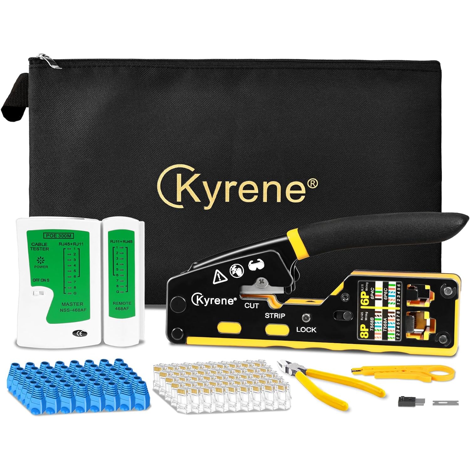 Trousse d'outils à sertir RJ45 RJ45 de Kyrene pour sertir Cat5 Cat5e Cat6