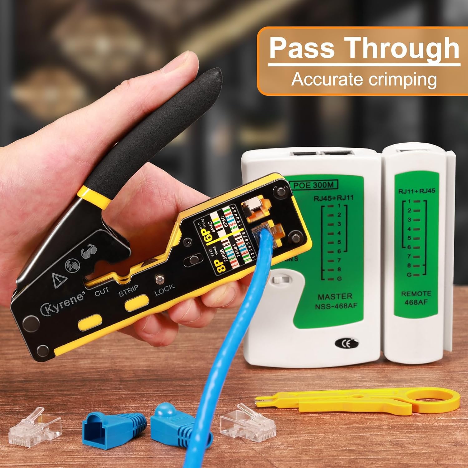 Trousse d'outils à sertir RJ45 RJ45 de Kyrene pour sertir Cat5 Cat5e Cat6