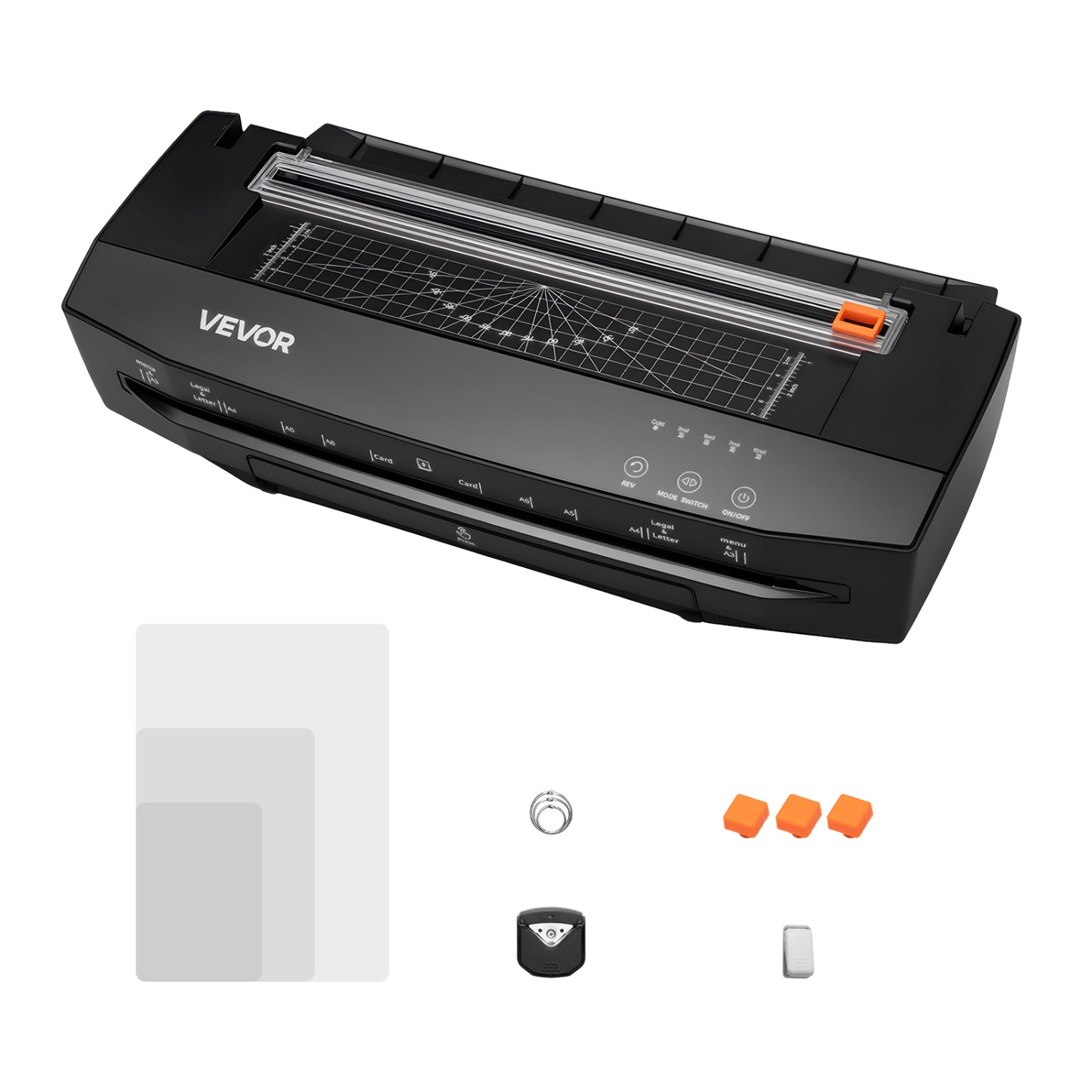 VEVOR A3 Paper Size Laminator Machine, Cold and Hot Lamination, 1 min Quick Warm Portable Laminator, 3-10 mil Thickness, Ideal for Home, Office,