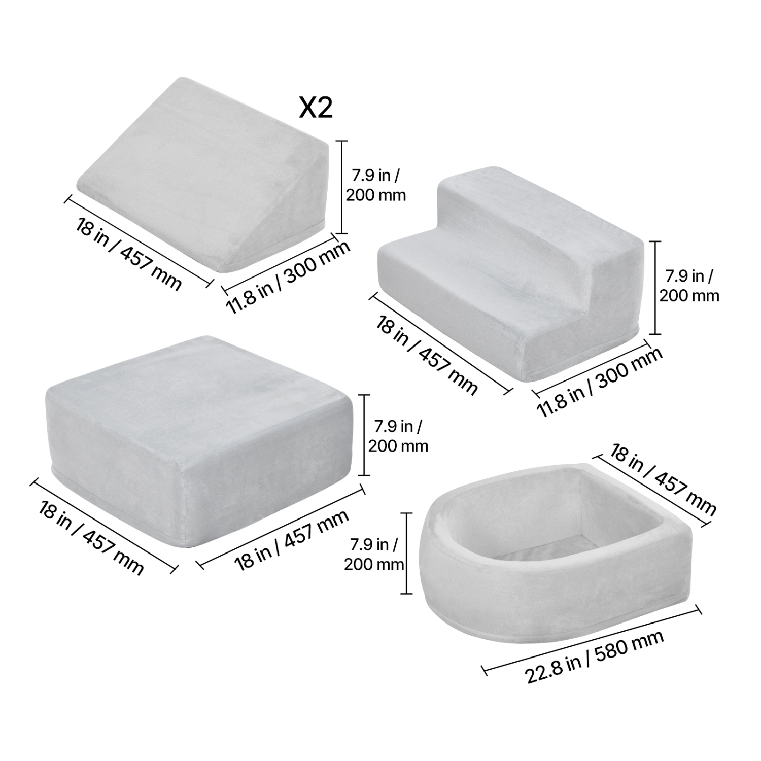 VEVOR 5-Piece Set Foam Climbing Toys,for Toddlers 6 Months to 3 Years,Baby Climbing Blocks with Ball Pit, Indoor Climb and Crawl Activity Playset for