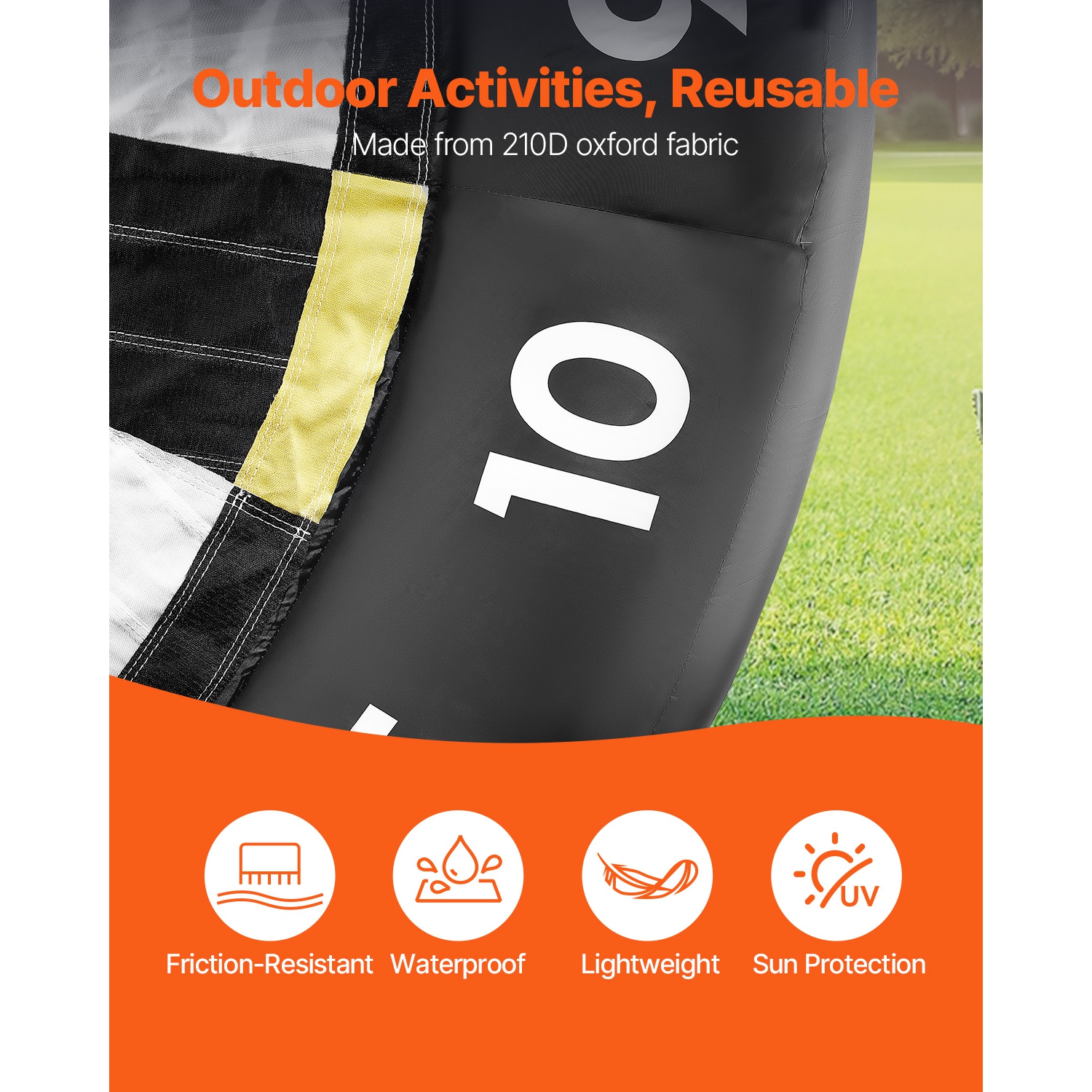 VEVOR 2-Minutes Setup 10 ft High Giant Inflatable Soccer Dart Board with 9 Kick Balls & Air Pump, Storage Bag for Easy Carrying, for Giant Yard