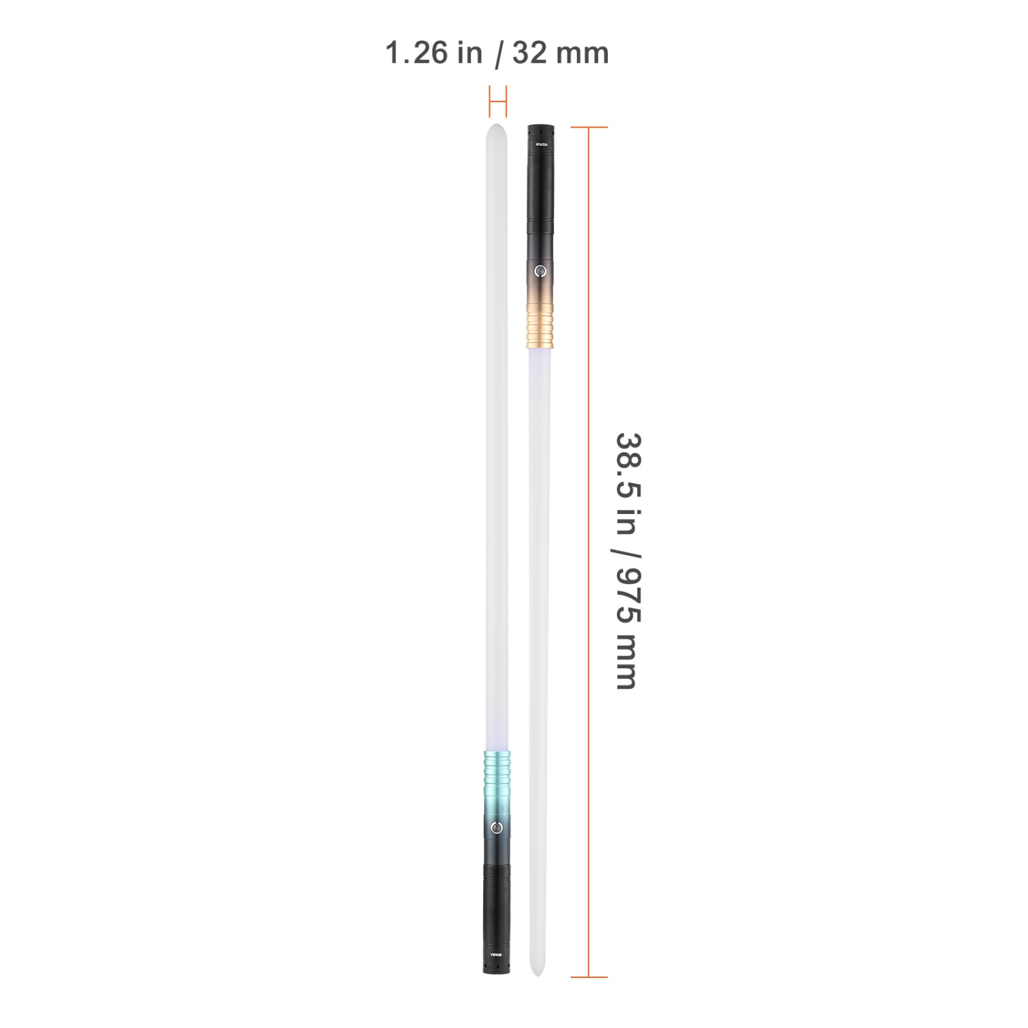 VEVOR 2 Pack Dueling Light Saber with 12 RGB Colors, 4 Sound Modes and Realistic Handle, Rechargeable Swords Saber for Adults and Kids, Christmas