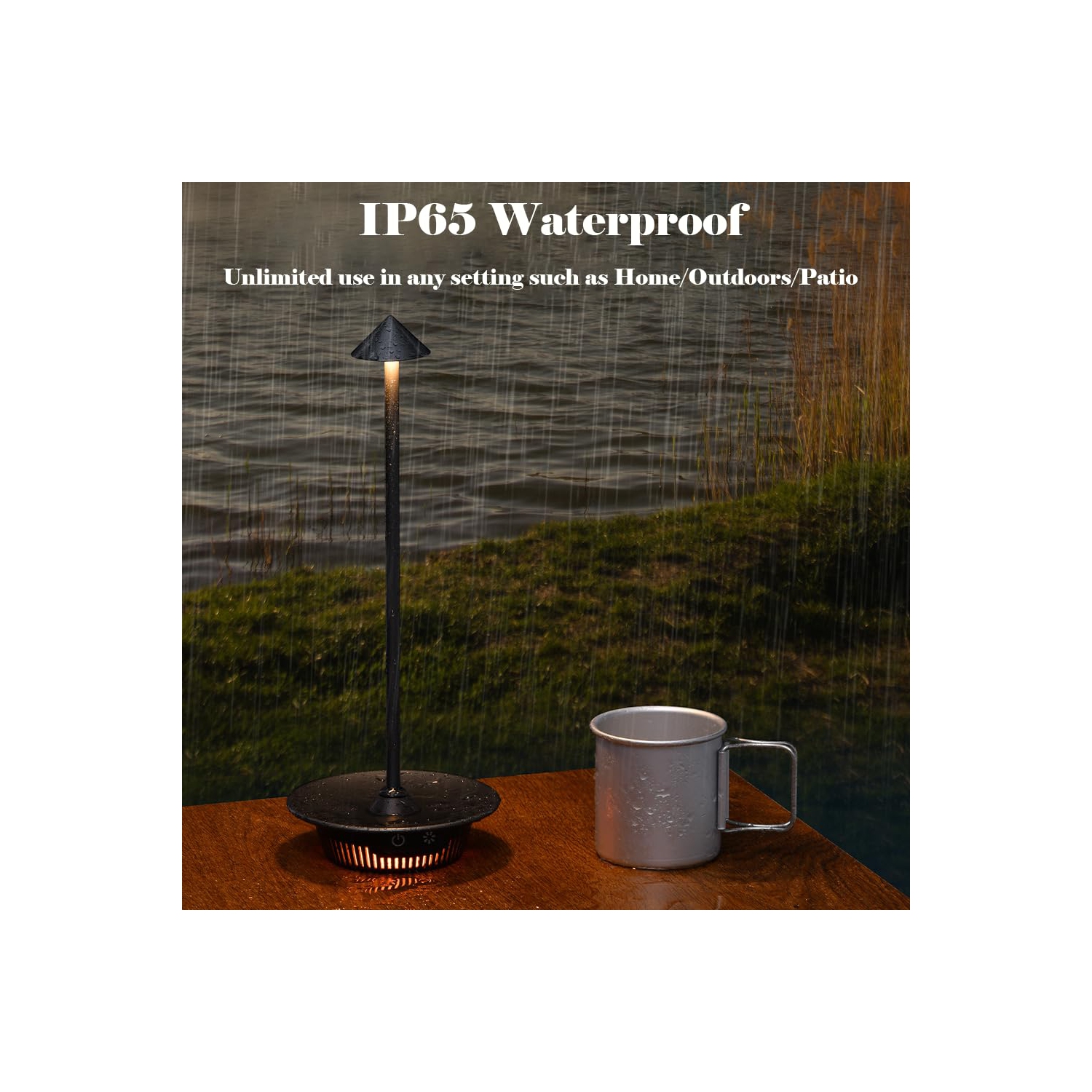 Lampes de table sans fil à DEL Lampes de table portatives d'extérieur Bar maison Salle à manger à l'extérieur Éclairage de table