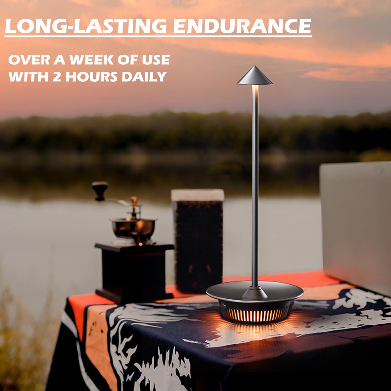 Lampes de table sans fil à DEL Lampes de table portatives d'extérieur Bar maison Salle à manger à l'extérieur Éclairage de table