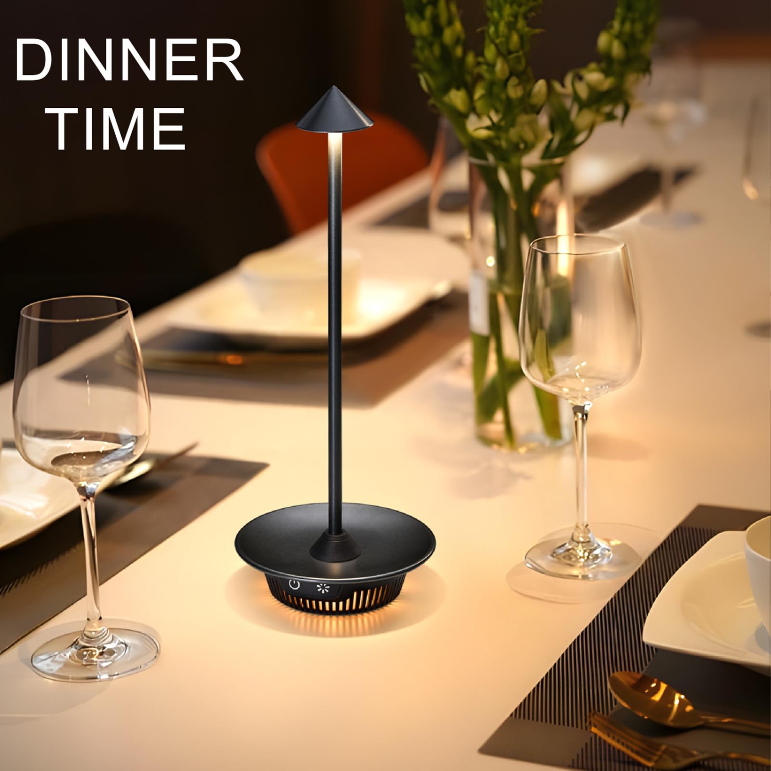 Lampes de table sans fil à DEL Lampes de table portatives d'extérieur Bar maison Salle à manger à l'extérieur Éclairage de table