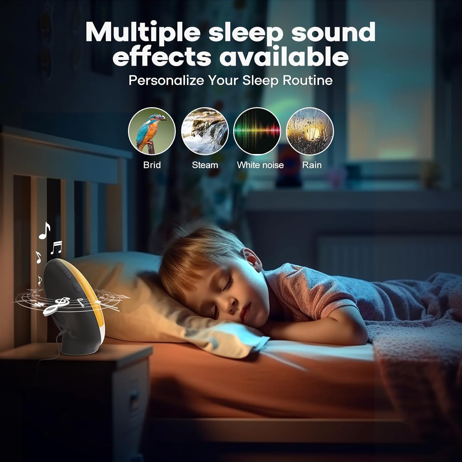 Réveille-matin pour les grands dormeurs, Lumière de réveil avec simulation de lever/coucher de soleil, Deux alarmes, Radio FM, Réveil avec veilleuse