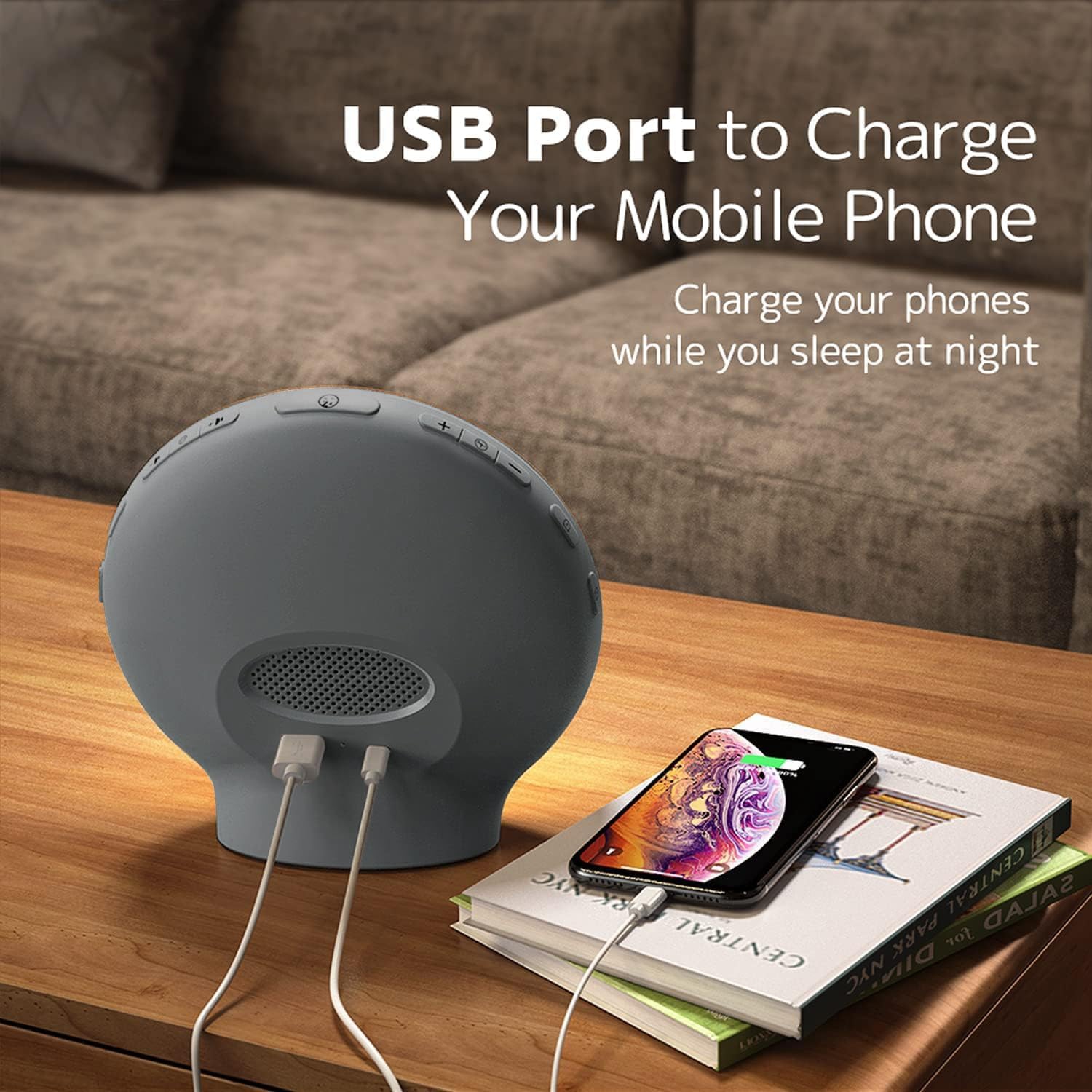 Réveille-matin pour les grands dormeurs, Lumière de réveil avec simulation de lever/coucher de soleil, Deux alarmes, Radio FM, Réveil avec veilleuse