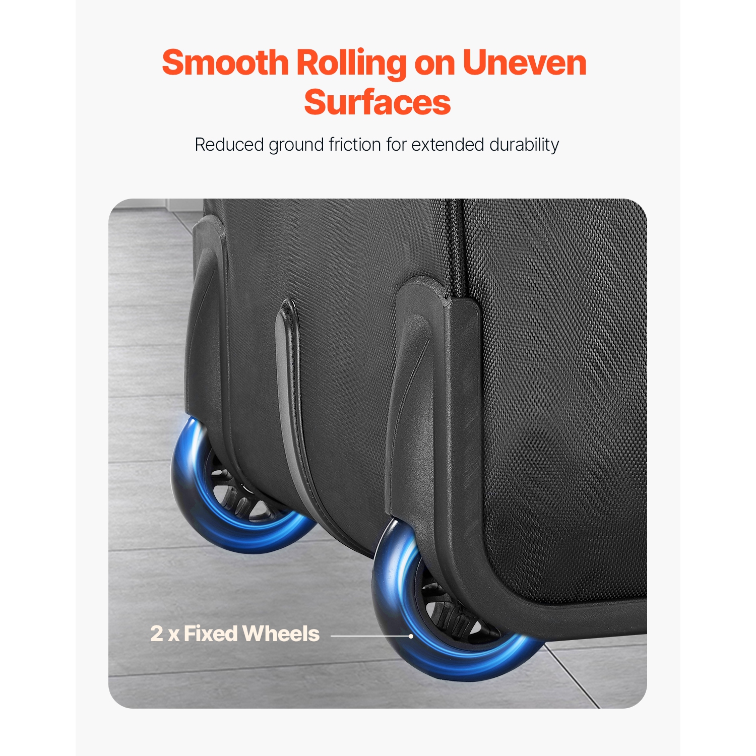 VEVOR Rolling Laptop Bag, Fits Up to 17.3 Inch Laptop, Wheeled Briefcase, Roller Computer Tote Bag with Wheels & Telescoping Handle, Laptop Case for