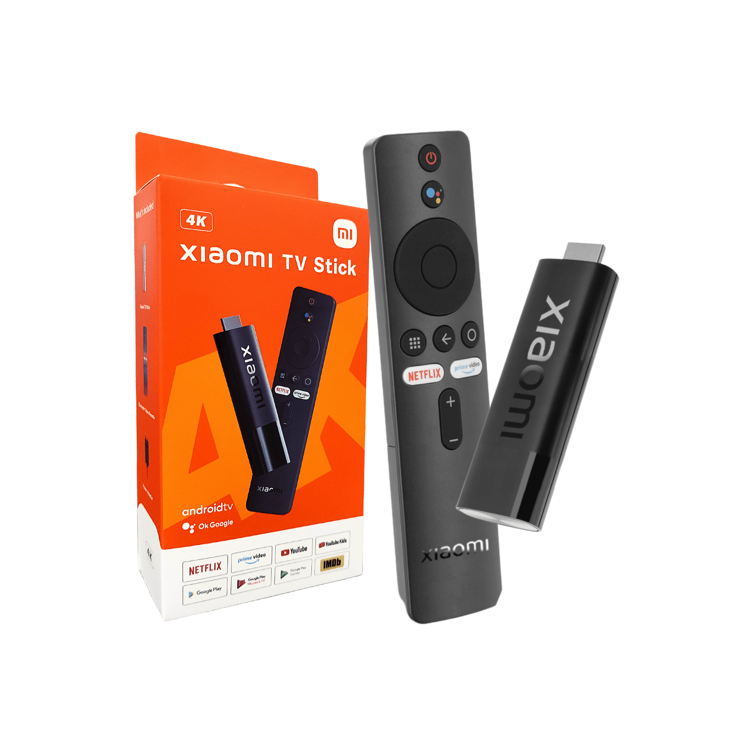 Xiaomi Mi TV Stick 4K Ultra HD Streaming Device, Android TV 11 with Google Assistant Voice Remote Control Streaming Media Player, Chromecast Built-in, 2GB RAM 8GB Wi-Fi 2.4GHz/5GHz