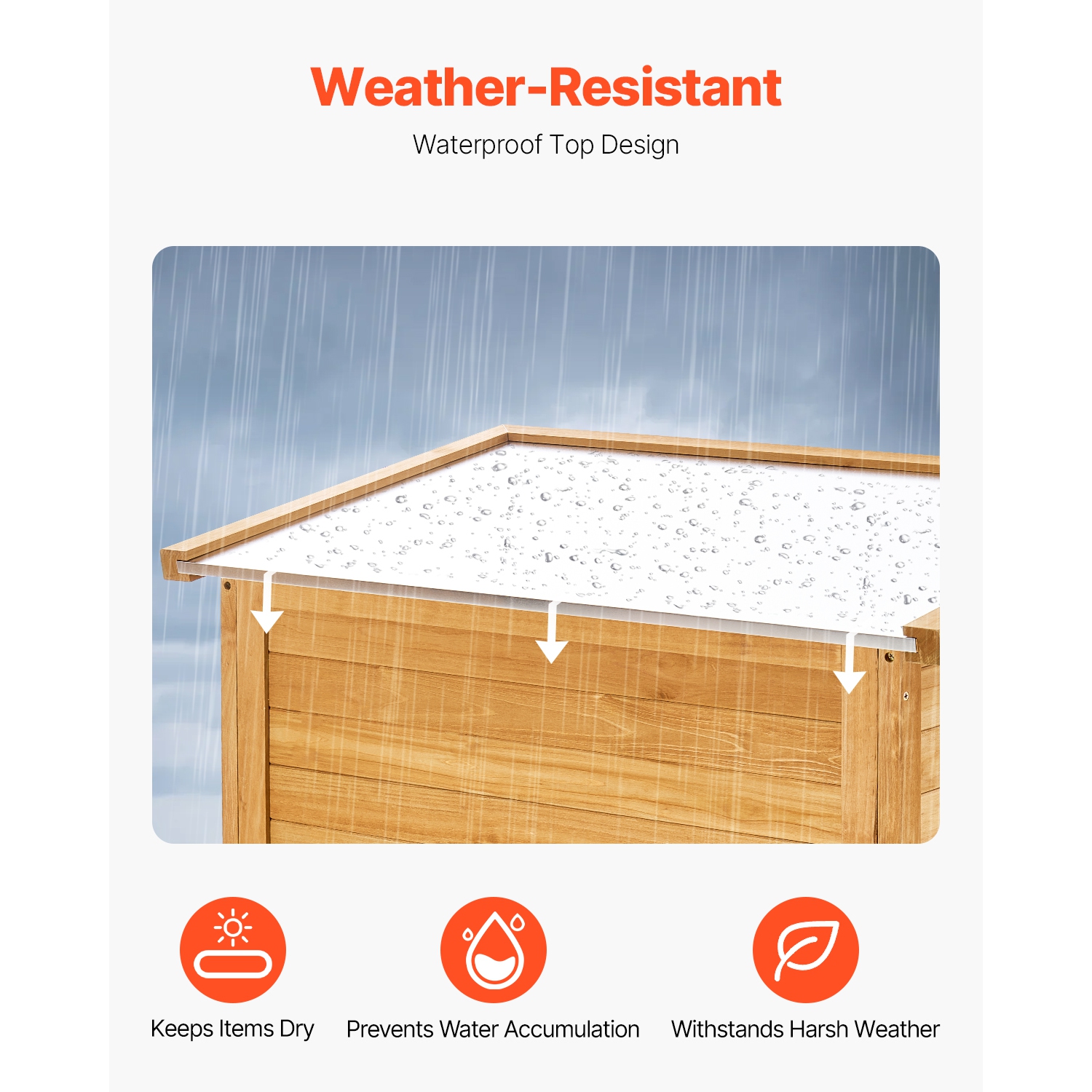 VEVOR 31.5x63.8 inch Outdoor Storage Shed, Large Wooden Outside Storage Shed, Oversize Garden Tool Shed with Metal Frame, Shelves, Floor, Waterproof