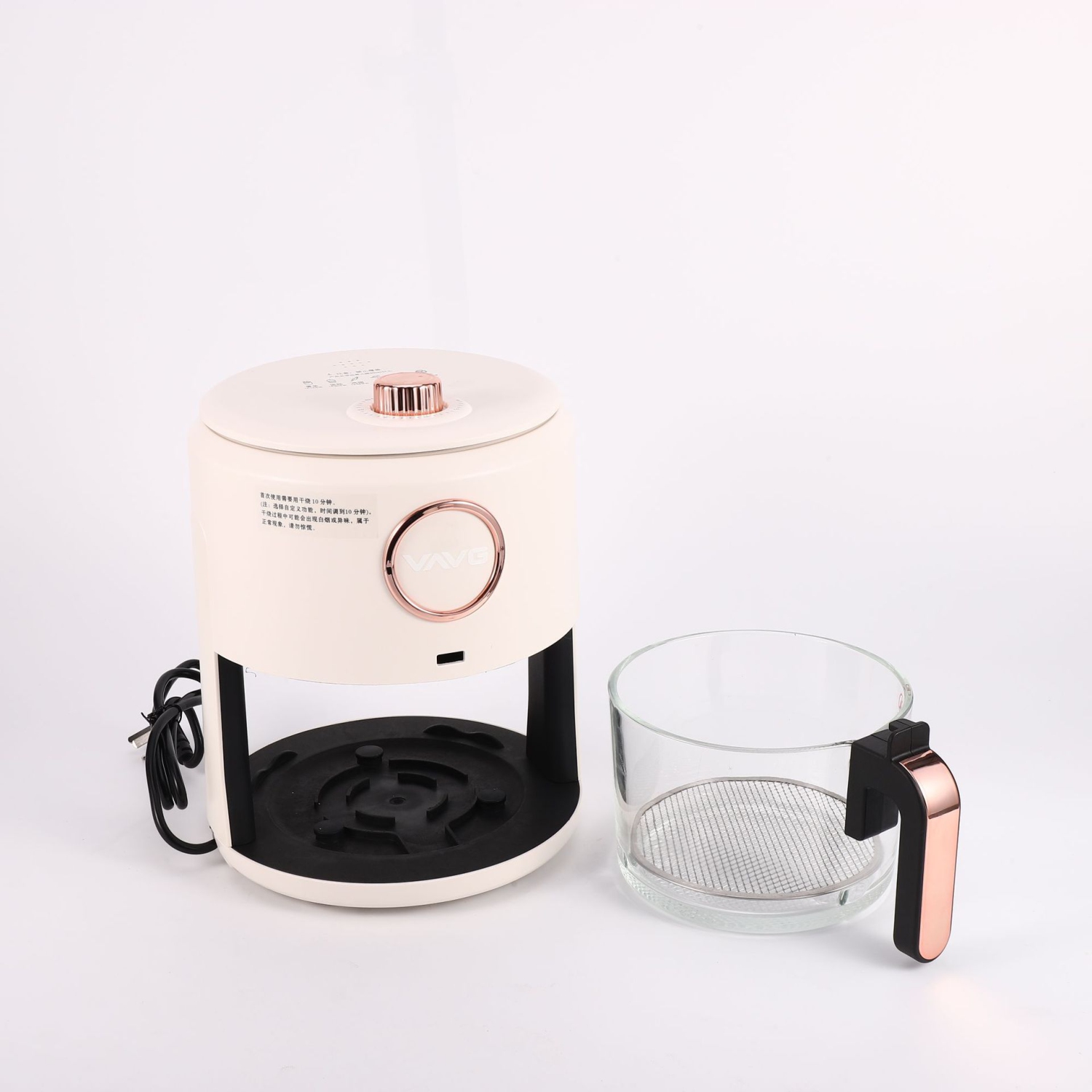 Hot sale air fryer wholesale smart home 110V-220V large capacity, smart visualization air fryer white