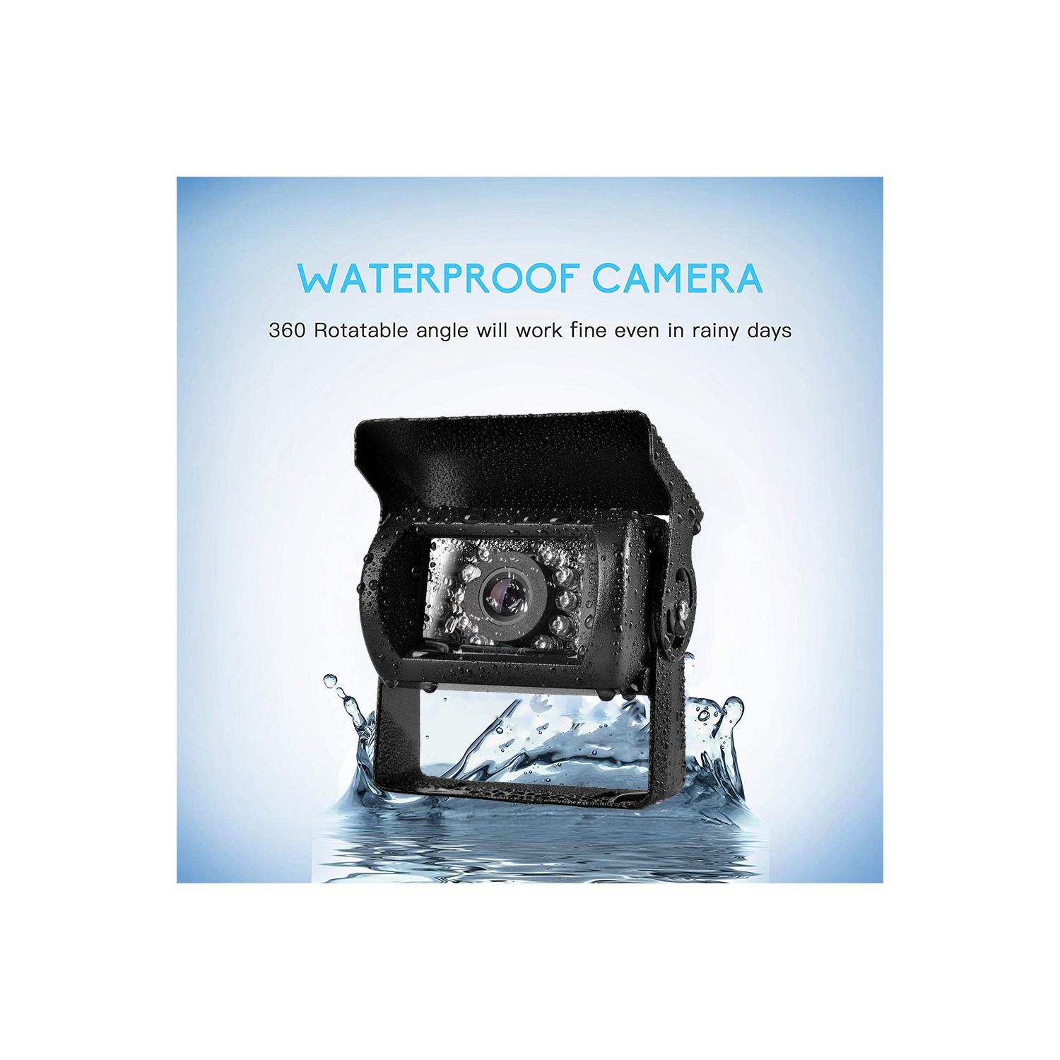 Truck camera, infrared night vision bus rear blind spot camera, HD exterior waterproof car camera, for trucks, vans