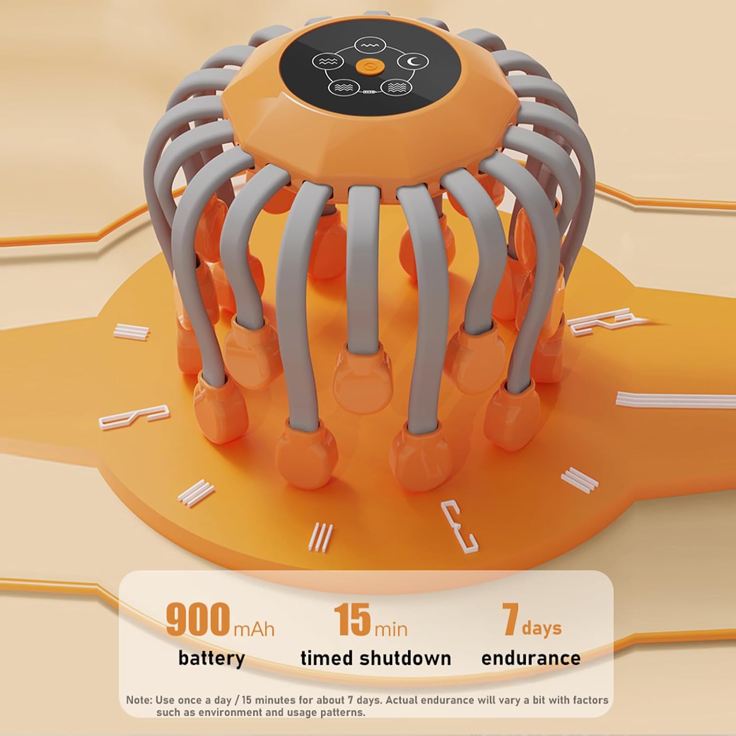 Head Massager Scalp Massager Electric Scalp Massager with 20 Massage Nodes,5 Modes,360-Degree Adjustable Massage