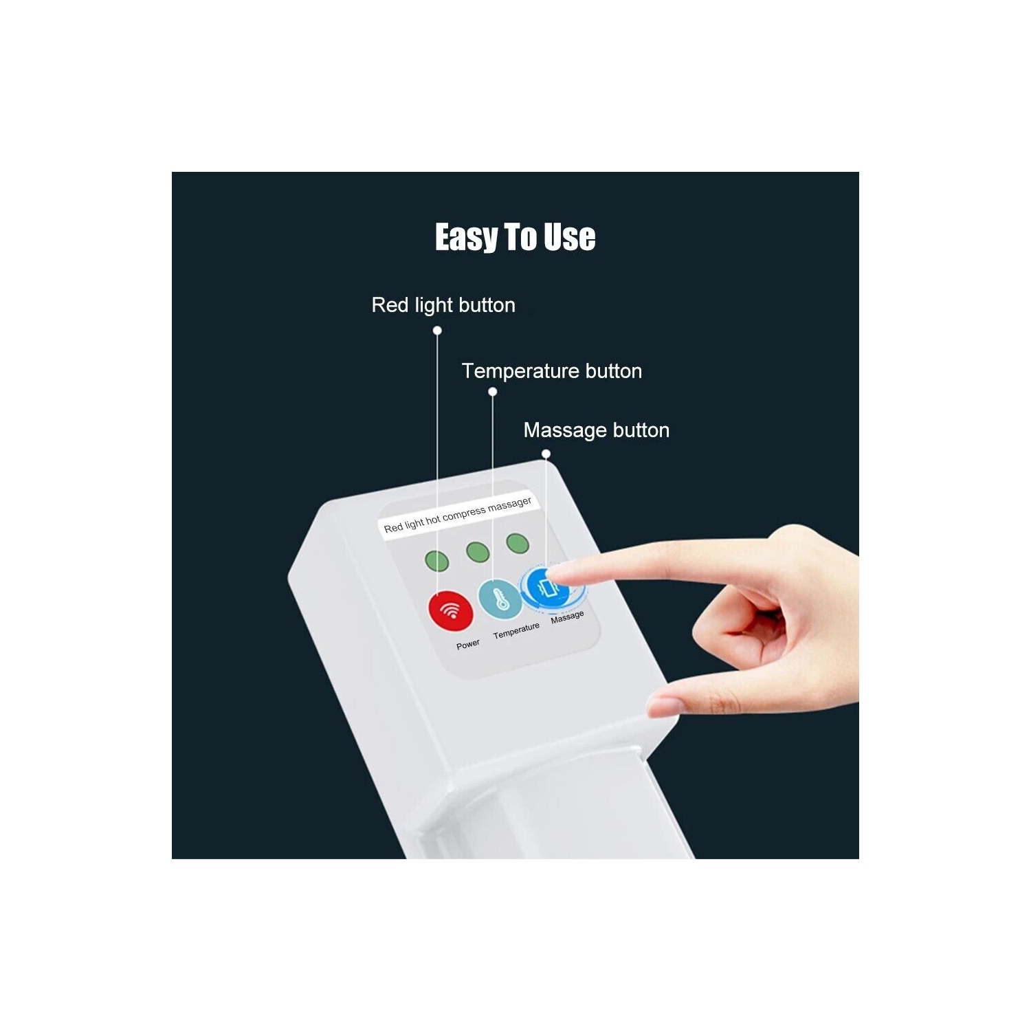 Hemorrhoids Treatment Massage Device Red Light Therapy Hot Compress Hemorrhoid Massager