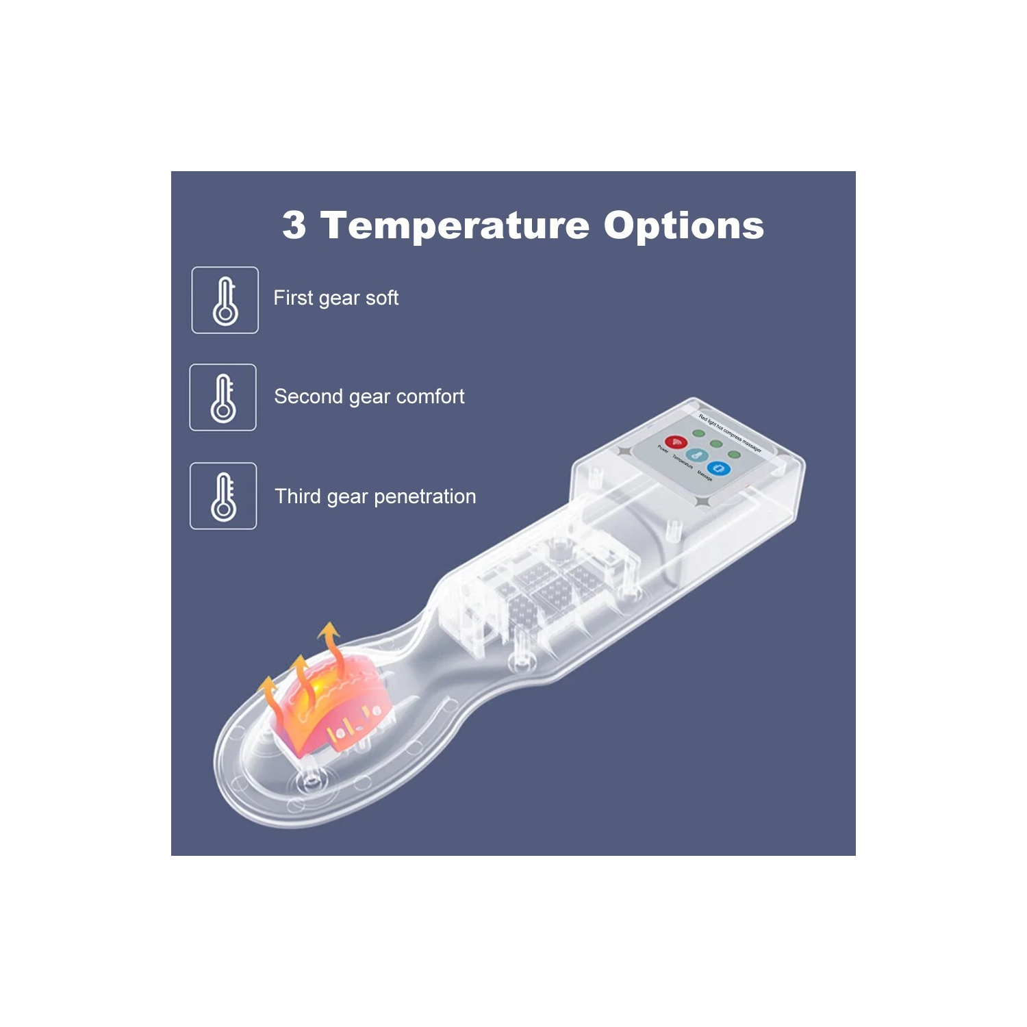 Hemorrhoids Treatment Massage Device Red Light Therapy Hot Compress Hemorrhoid Massager