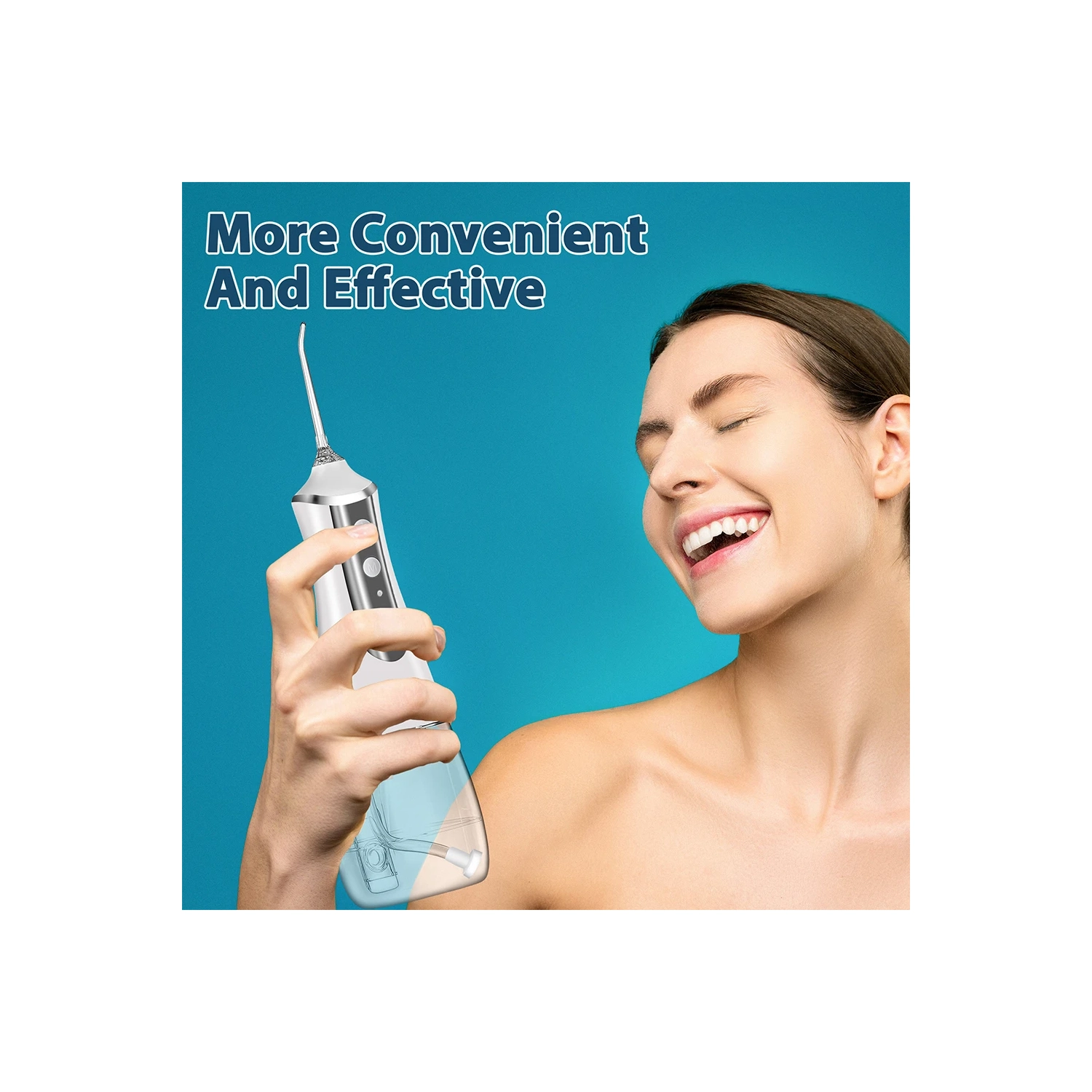 Hydropulseur sans fil, irrigateur oral 300&nbsp;ml, hydropulseur électrique étanche rechargeable pour les voyages et la maison