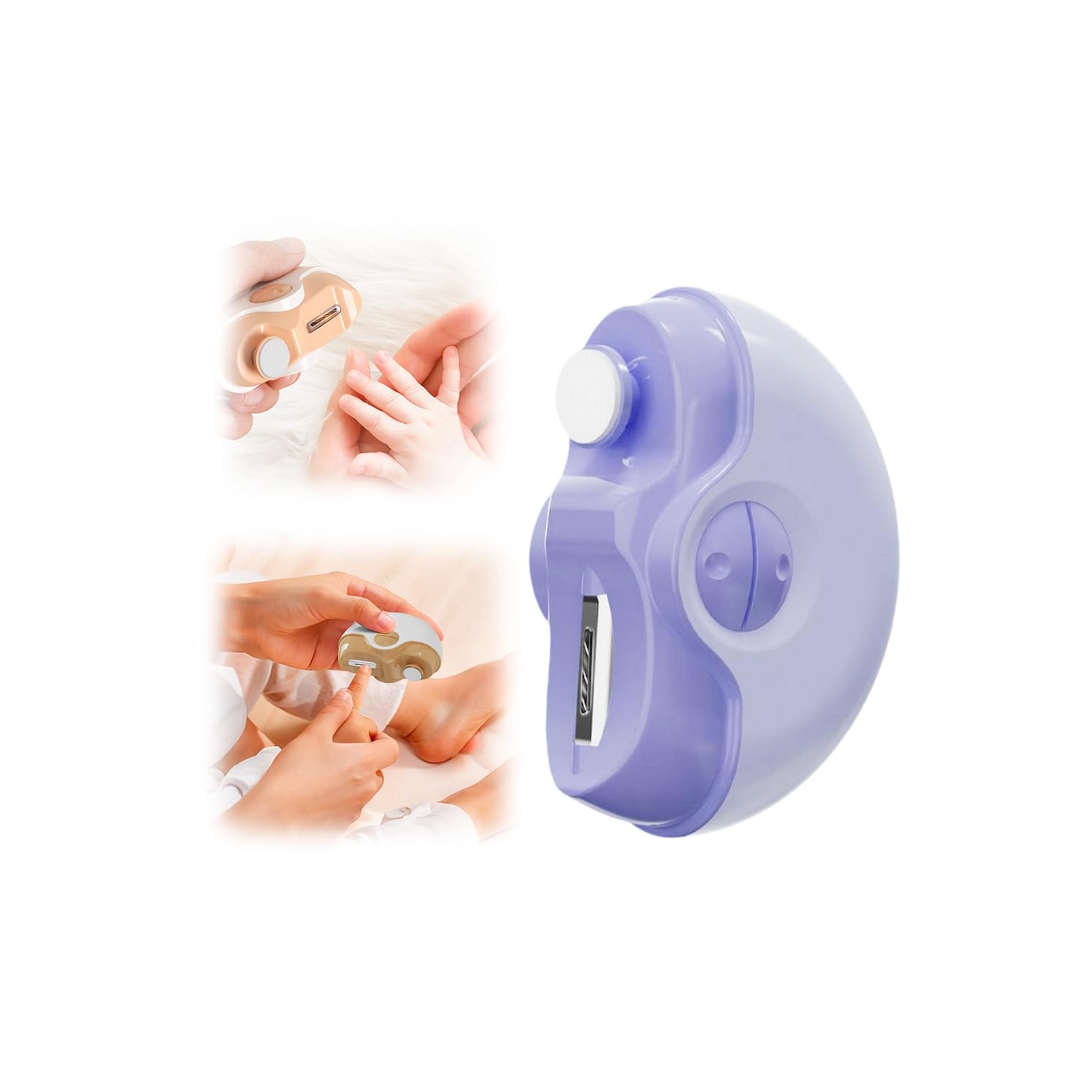 Coupe-ongles électrique pour les personnes âgées, moulin à ongles automatique 3-en-1, 2 vitesses, adapté pour couper les ongles et les ongles des