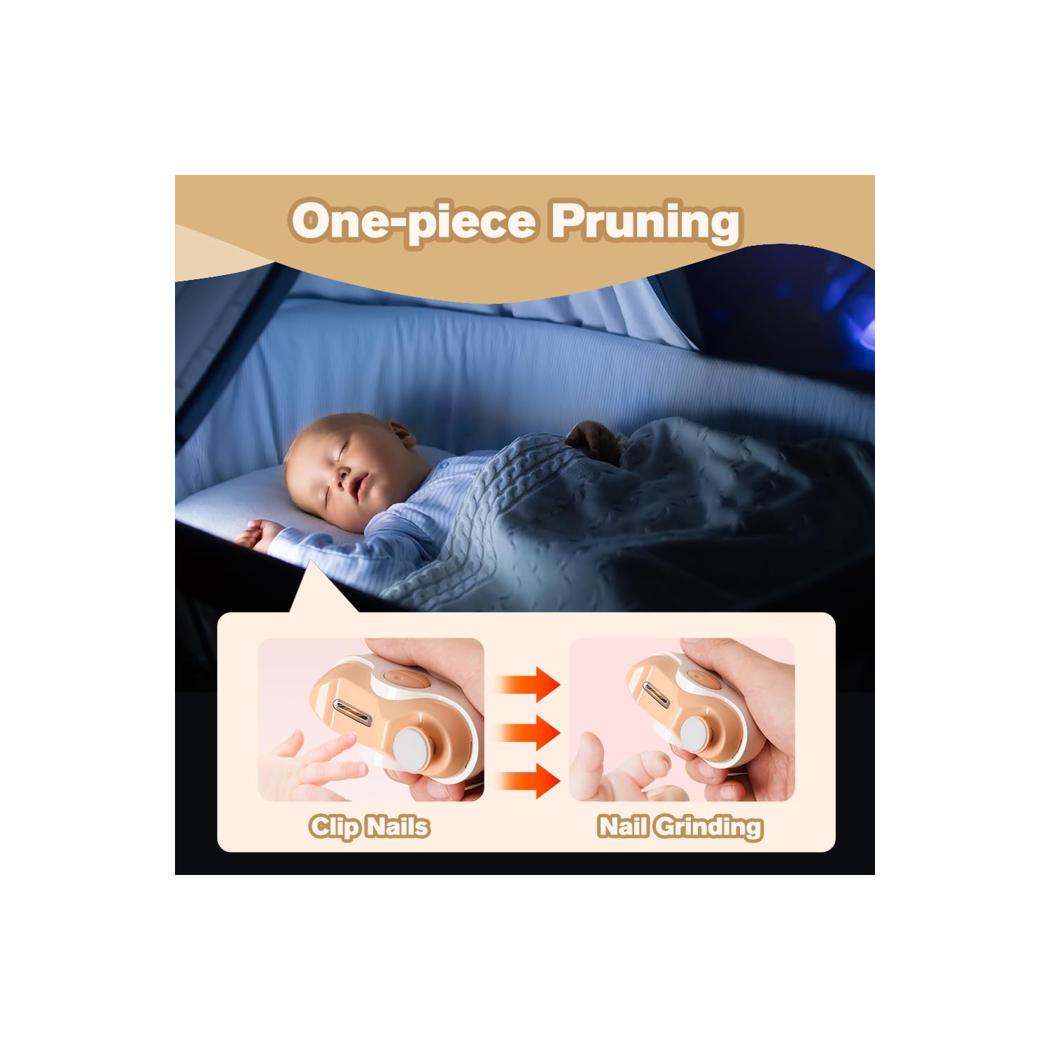 Coupe-ongles électrique pour les personnes âgées, moulin à ongles automatique 3-en-1, 2 vitesses, adapté pour couper les ongles et les ongles des