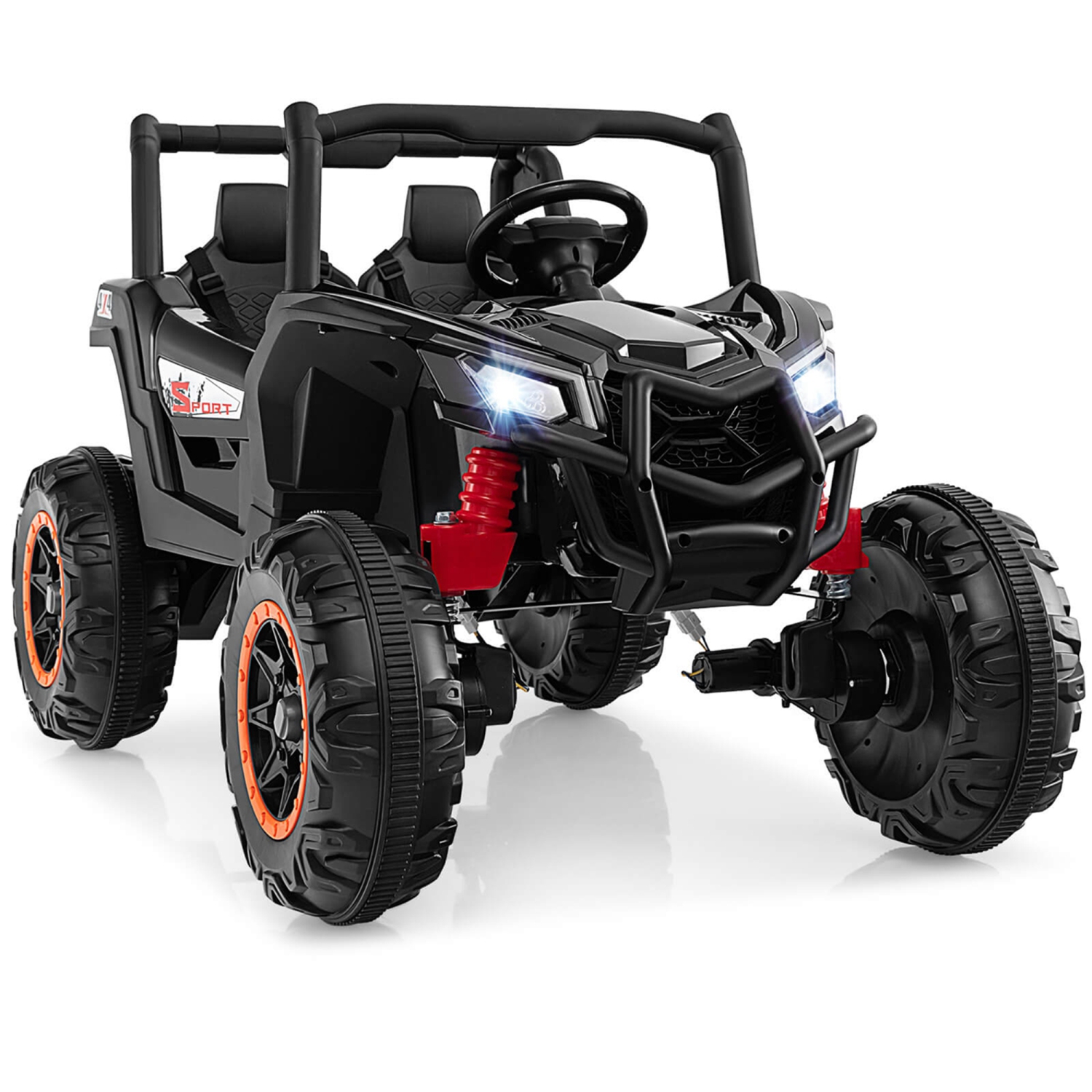 Gymax 24V Kids Ride on UTV w/ 4 x 100W Powerful Engine Remote Control High/Low Speed