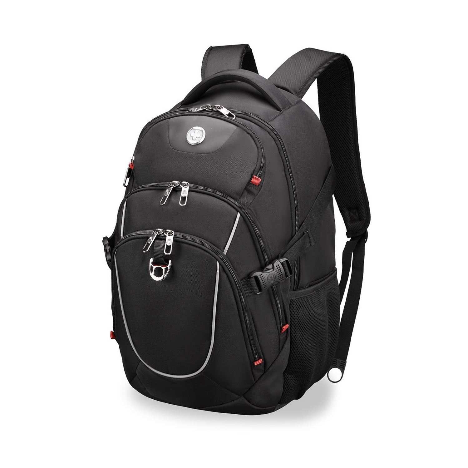 Swissdigital Kappel School Backpack – 17" Laptop Bag, SDD Finder, Add-A-Bag System, Reflective Trim, Multi-Pockets, Ergonomic