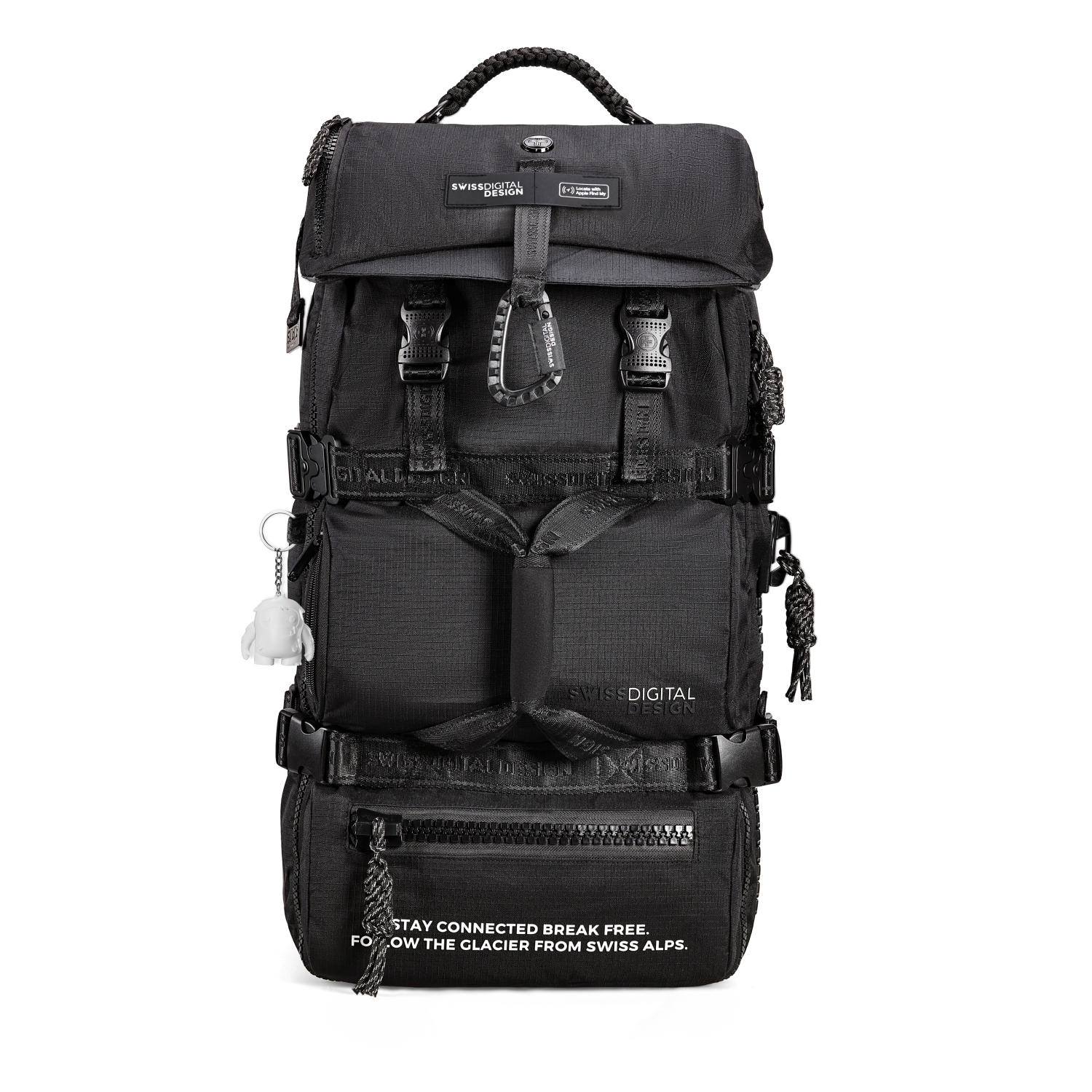 Swissdigital Balerna XL Backpack – 44L Bag, SDD Finder, Water-Resistant, Eco-Friendly, Hybrid System, Ski Travel Storage