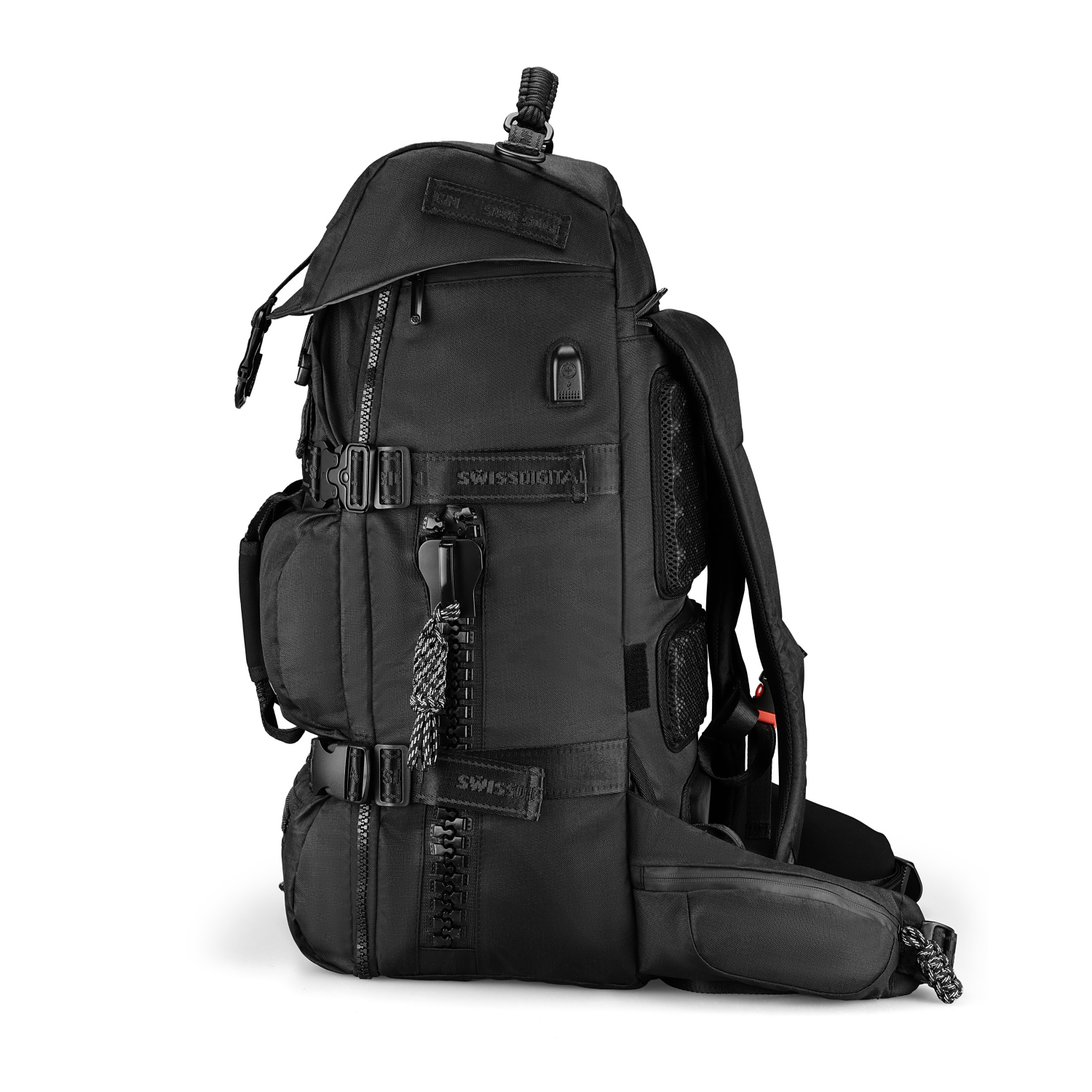 Swissdigital Balerna XL Backpack – 44L Bag, SDD Finder, Water-Resistant, Eco-Friendly, Hybrid System, Ski Travel Storage