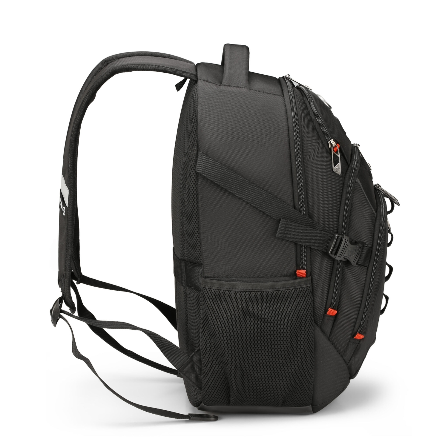 Sac à dos d'école Vector de Swissdigital – Sac pour portable de 17&nbsp;po, chargement USB, détecteur SDD, protection RFID, garniture réfléchissante,