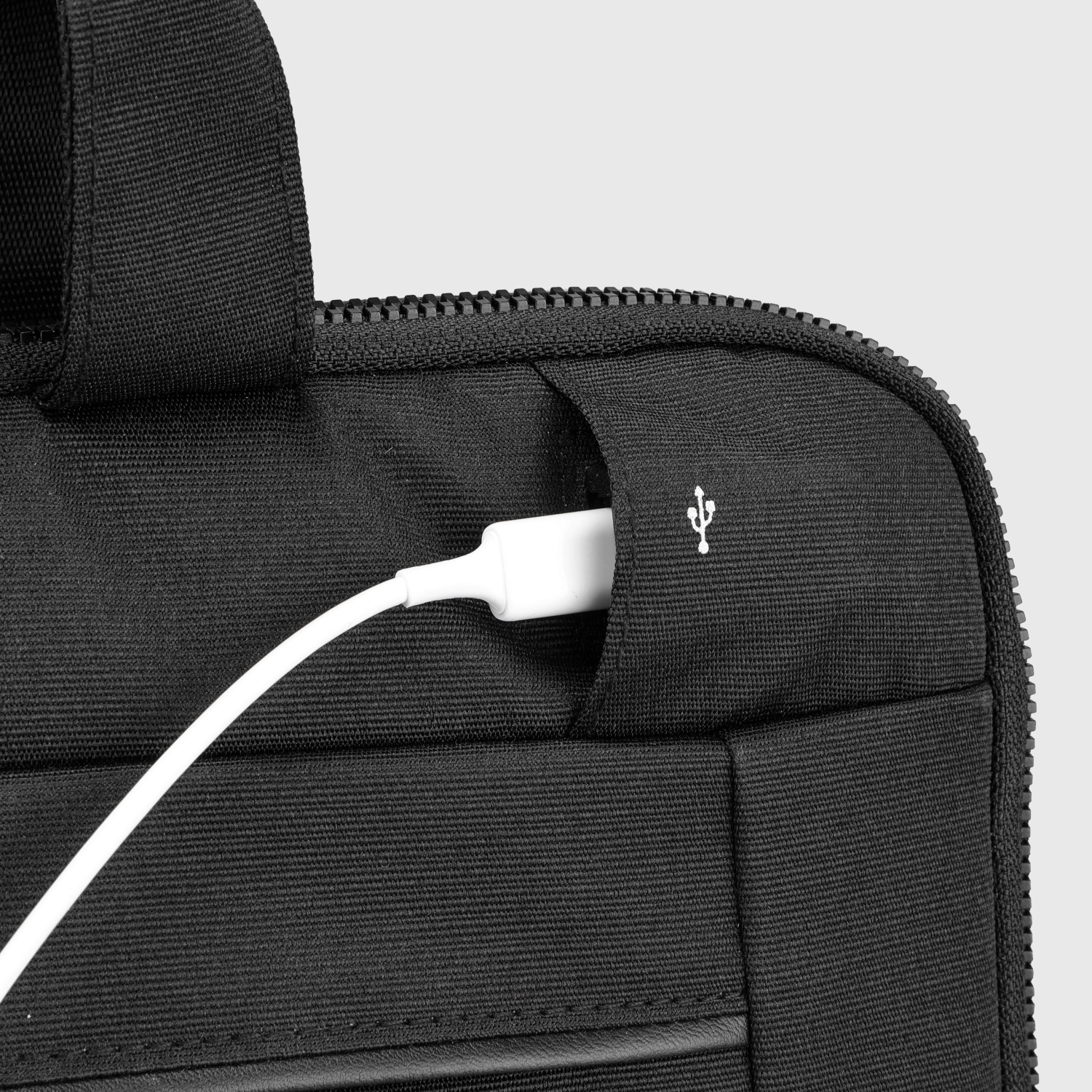 Swissdigital Bolligen 16" Laptop Sleeve Bag – USB Charging, Water-Repellent, Add-A-Bag System, Padded Protection, Travel