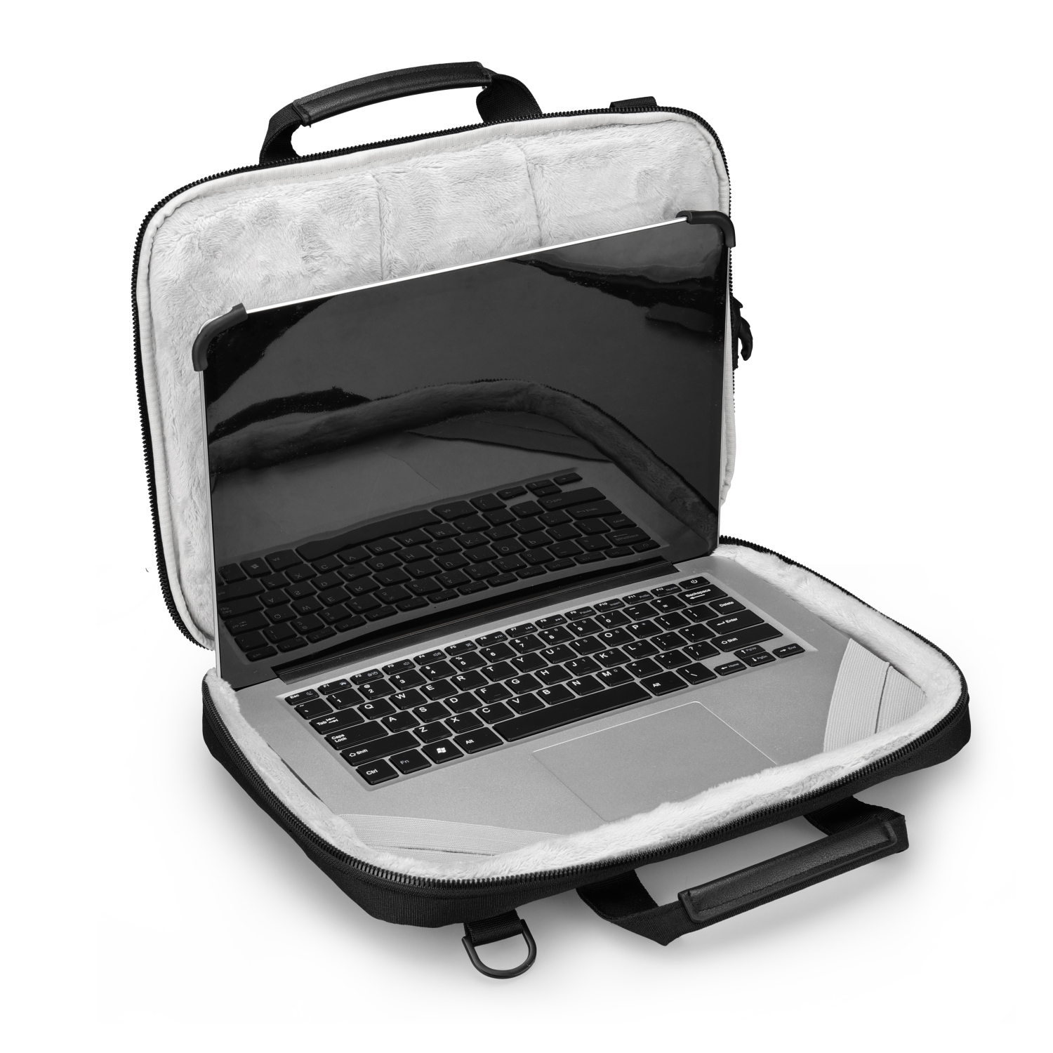 Swissdigital Bolligen 16" Laptop Sleeve Bag – USB Charging, Water-Repellent, Add-A-Bag System, Padded Protection, Travel
