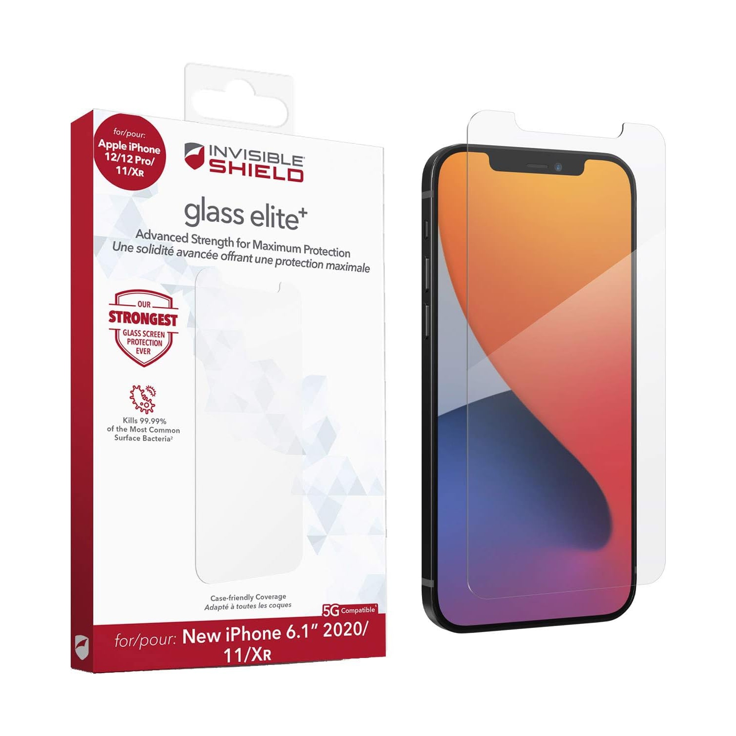Protecteur d'écran en verre InvisibleShield pour iPhone 12 Pro