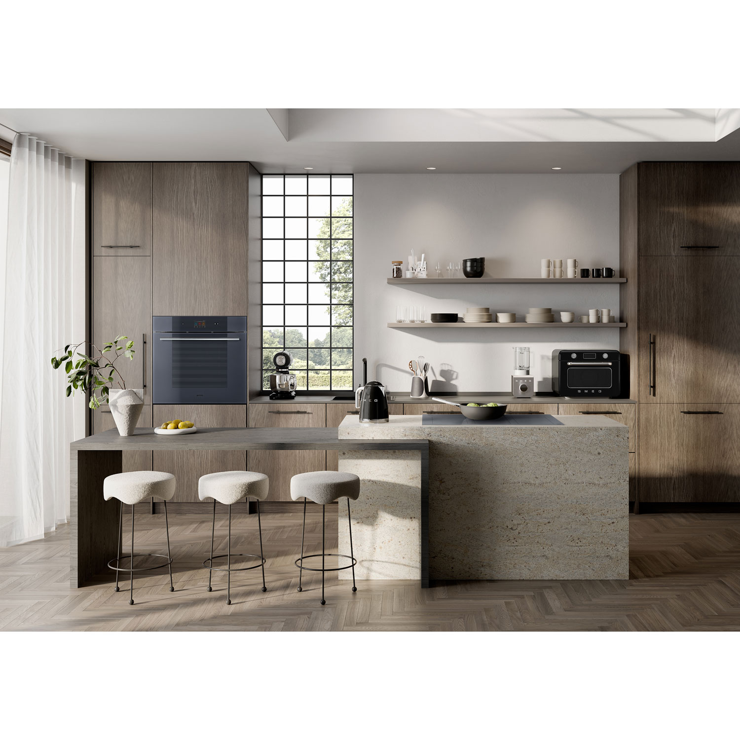 Mélangeur sur socle haute performance 1,5 l 1400 W de Smeg - Noir/Argenté