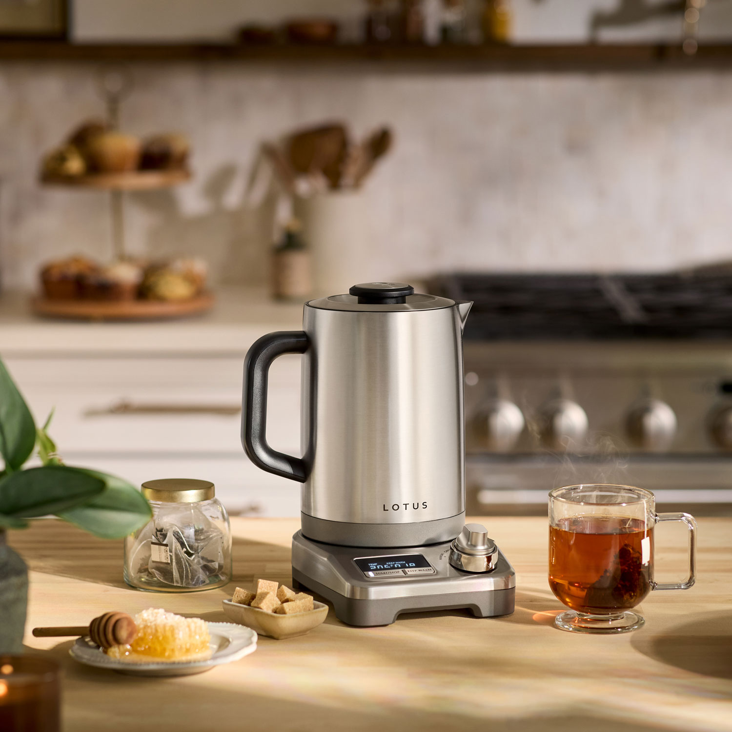 Lotus Precise Temperature Electric Kettle - 1.5L - Stainless Steel