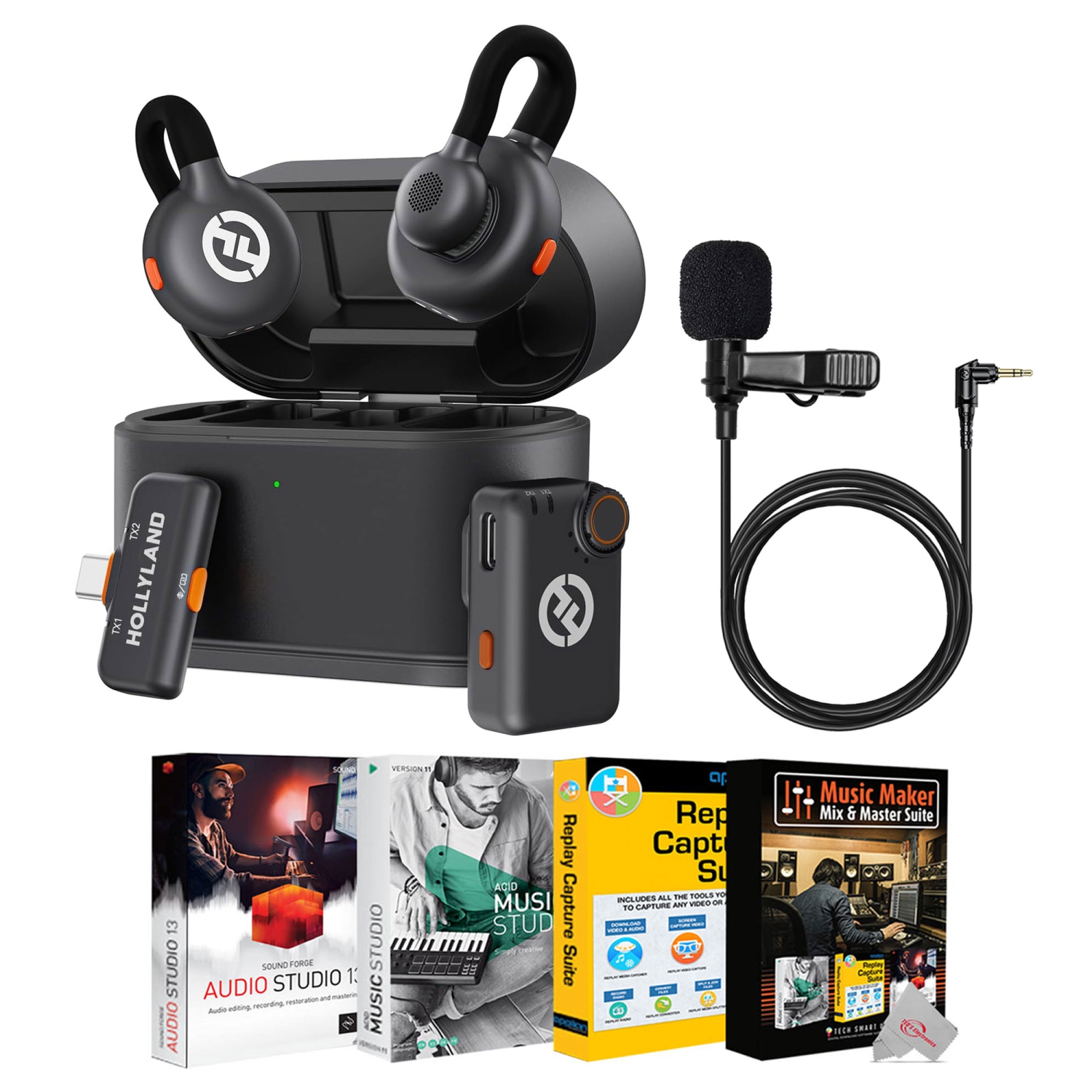 Hollyland LARK M2S Mini Combo Wireless Mic System - Universal