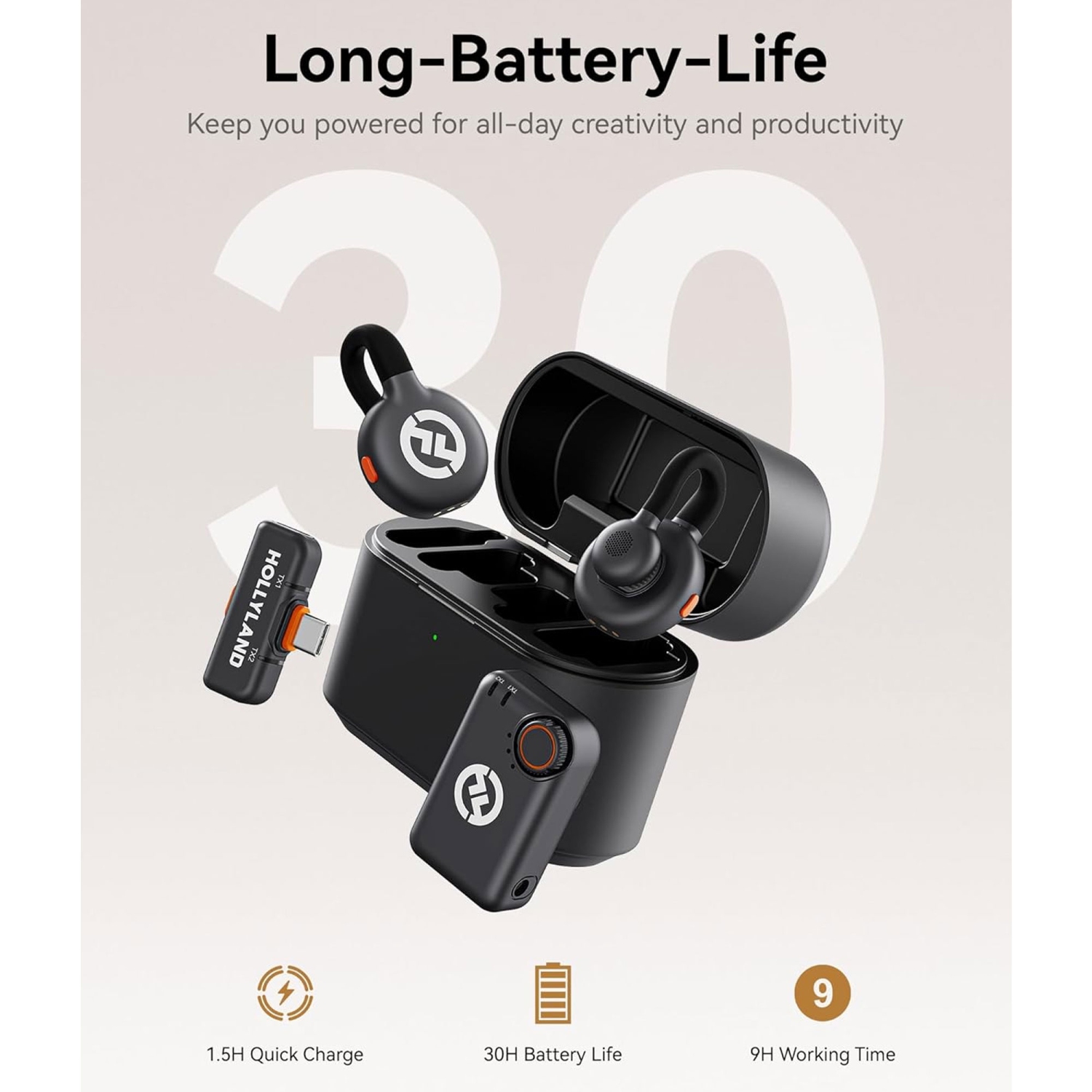 Hollyland LARK M2S Mini Combo Wireless Mic System - Universal Compatibility Kit