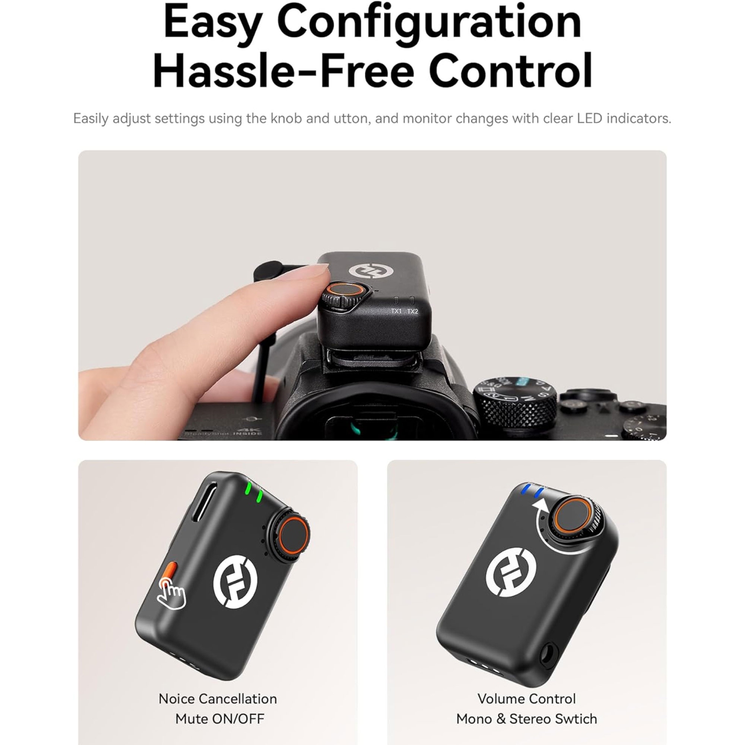 Hollyland LARK M2S Mini Combo Wireless Mic System - Universal Compatibility Kit