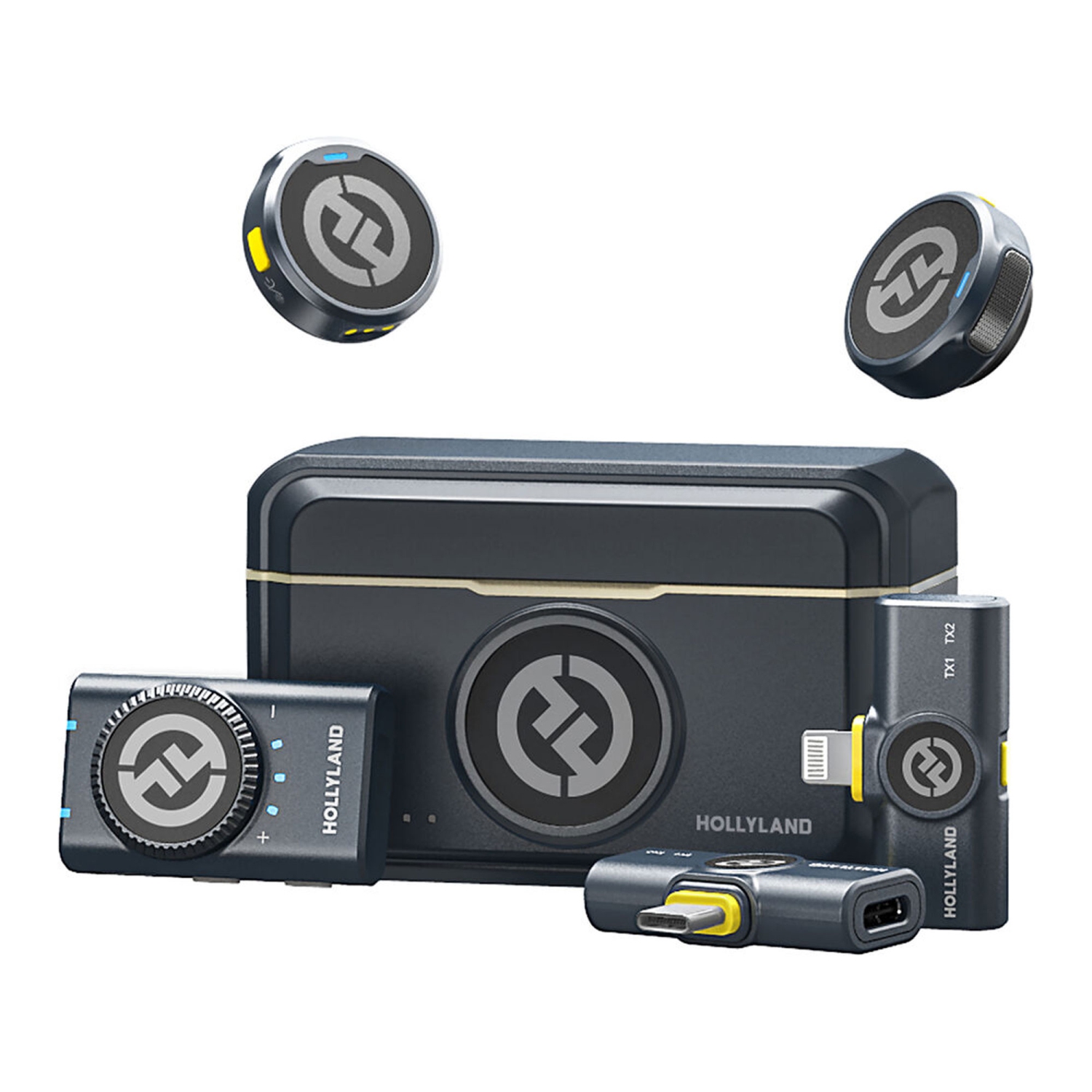 Hollyland LARK M2 COMBO 2-Person Wireless Combo Microphone System + Accessories