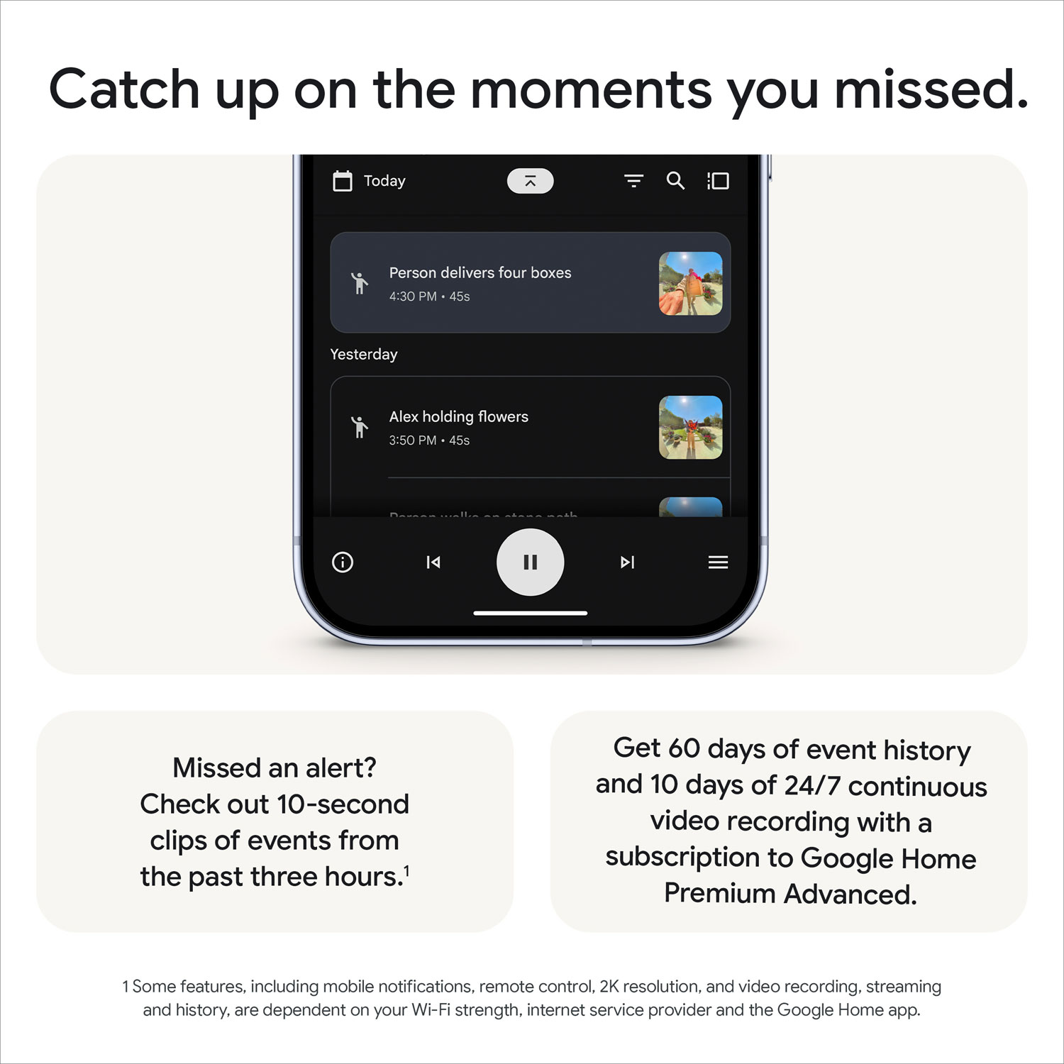 Google Nest Wi-Fi Video Doorbell (3rd Gen) with Gemini - Linen