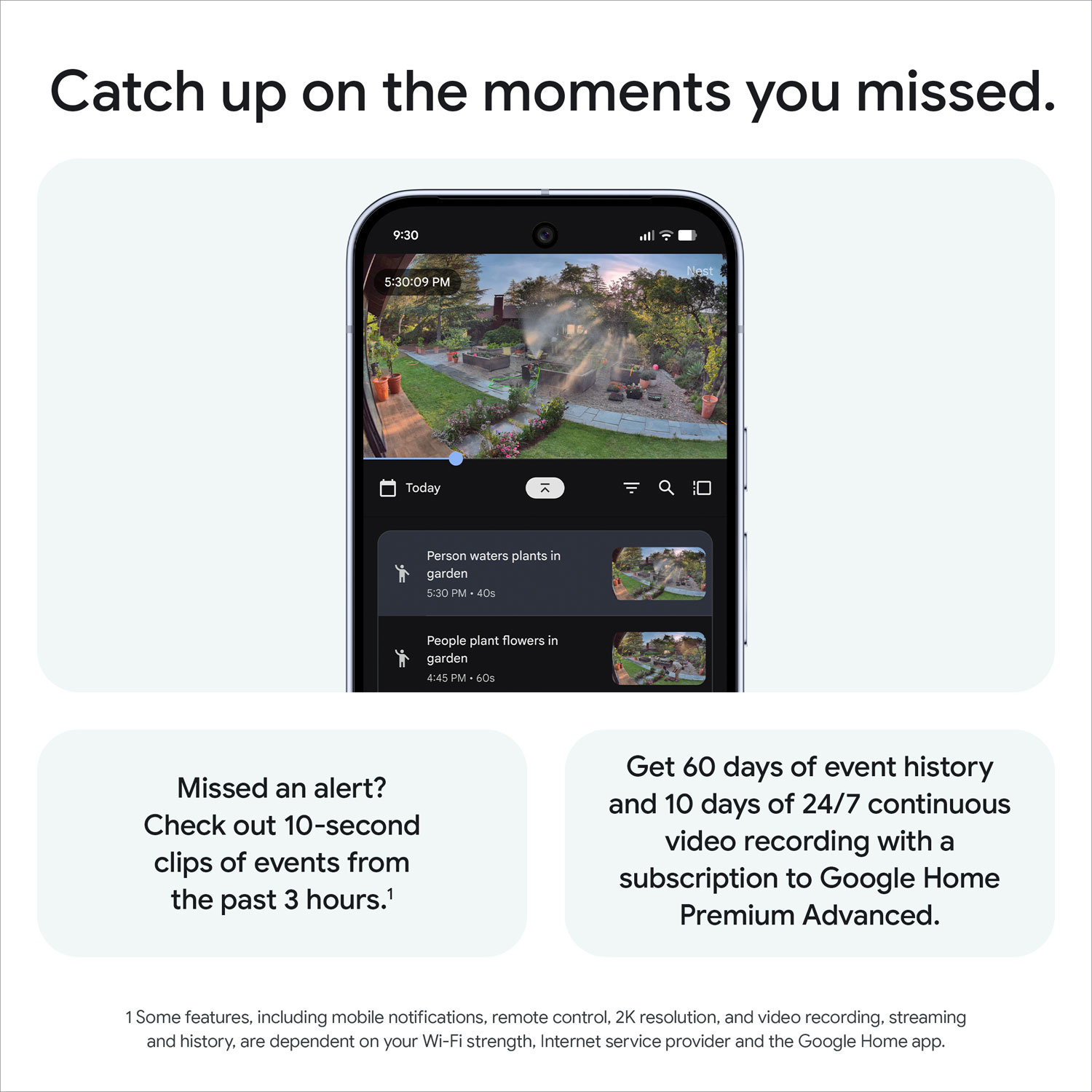 Caméra de surveillance extérieure avec fil de 2e génération Nest Cam de Google avec Gemini - Neige