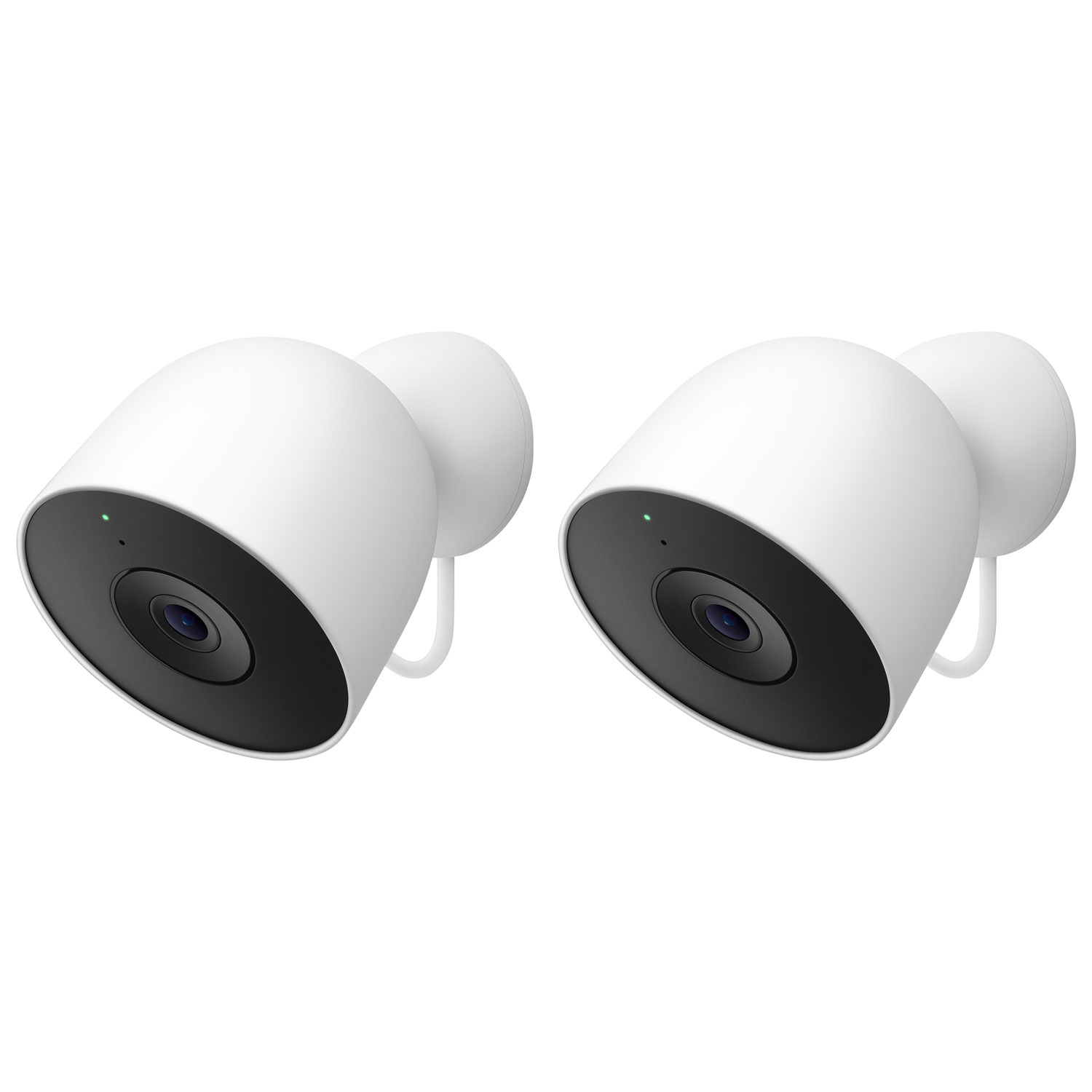 Google Nest Cam 2nd Gen Wired Outdoor Security Camera with Gemini - Snow - 2 Pack