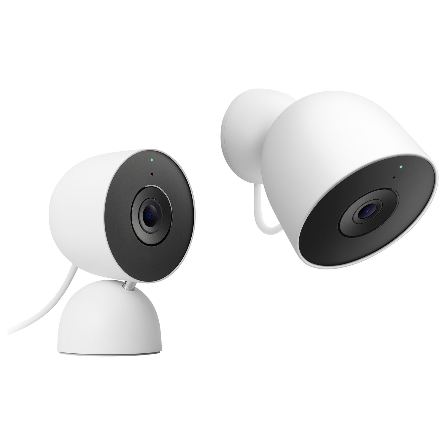 Google Nest Cam 2nd Gen Wired Outdoor Security Camera with Gemini - Snow - 2 Pack