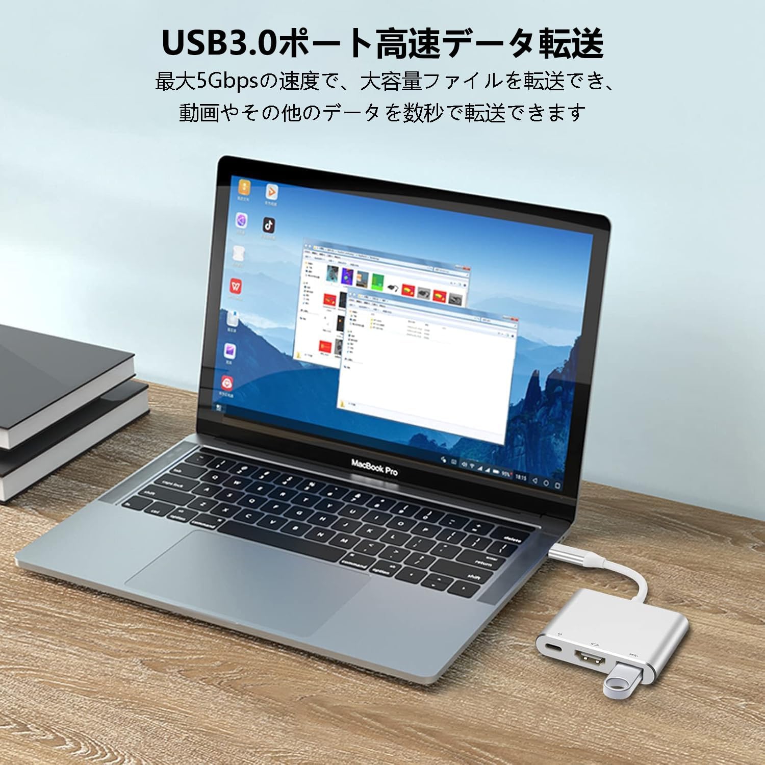 Adaptateur USB-C à HDMI de Newmight - Sortie HDMI 4K, USB 3,0, port de chargement 100&nbsp;W-C pour MacBook, iPhone 15 Pro, iPad Pro