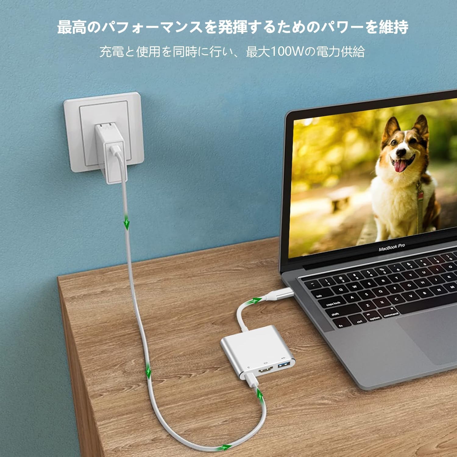 Adaptateur USB-C à HDMI de Newmight - Sortie HDMI 4K, USB 3,0, port de chargement 100&nbsp;W-C pour MacBook, iPhone 15 Pro, iPad Pro